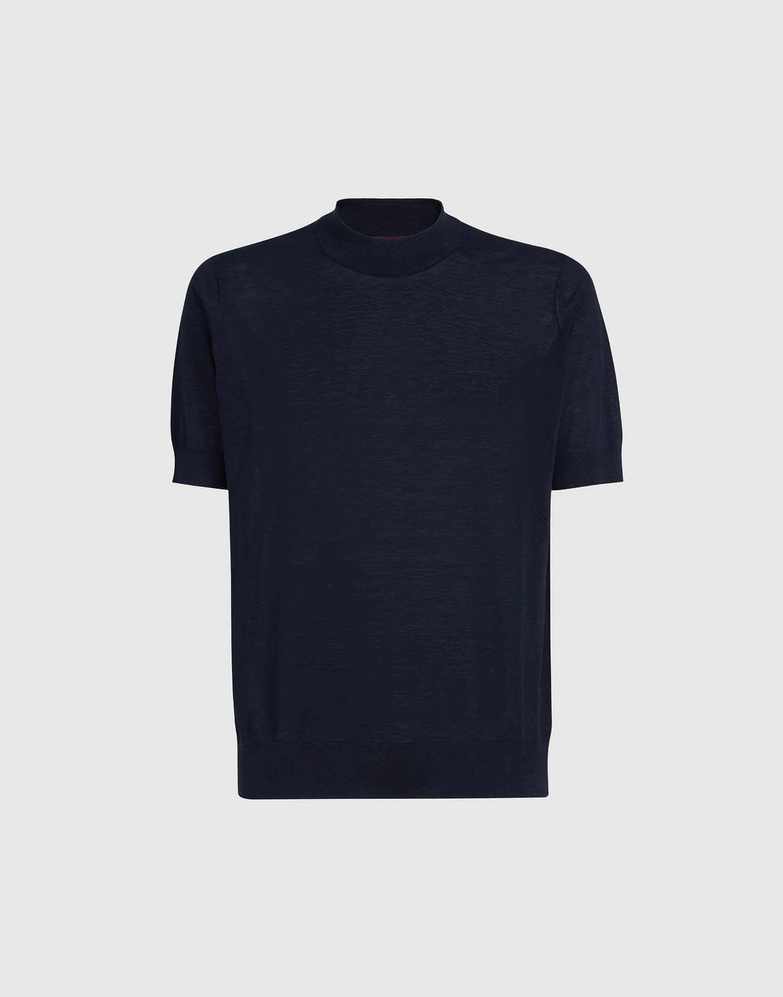 Knit T-shirt for Man in Navy Blue | Brunello Cucinelli