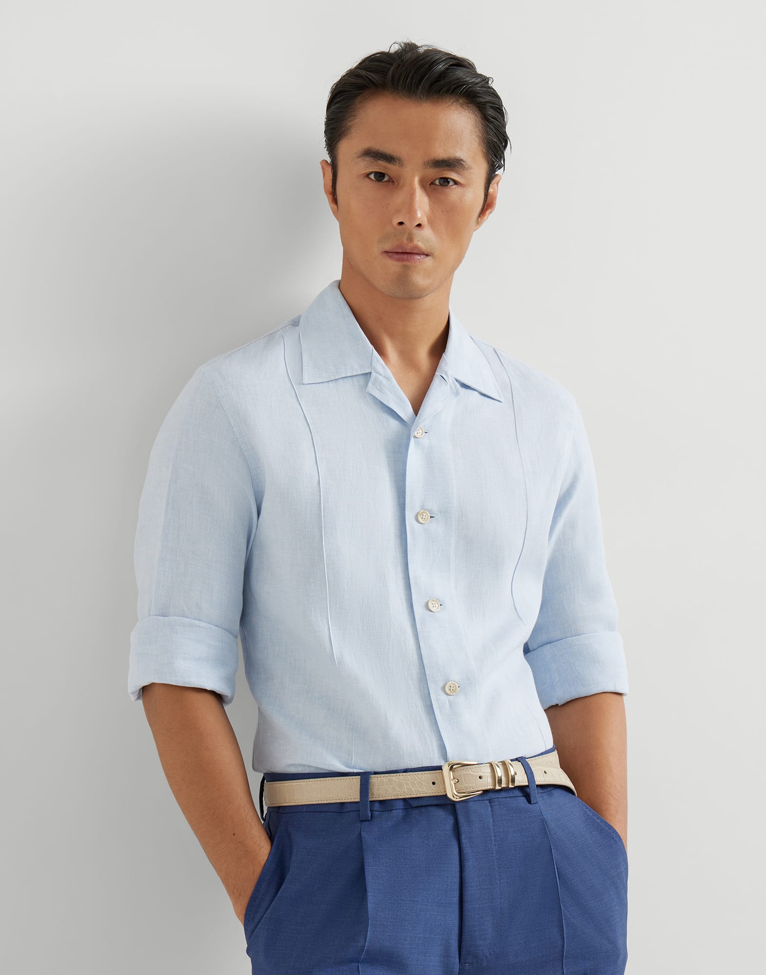 Shirt with Cr&ecirc;te details