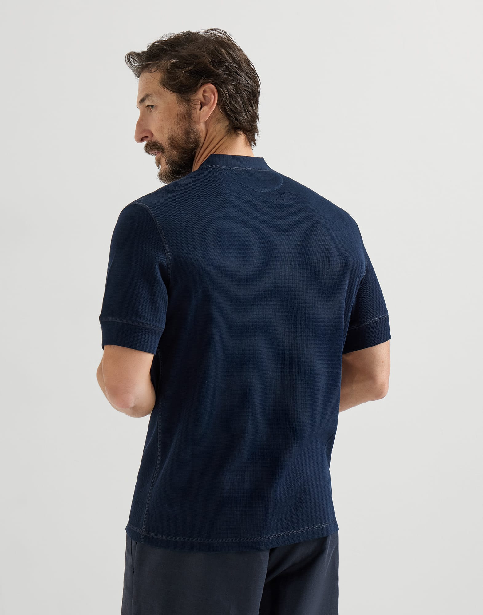 Cotton jersey T-shirt for Man in Off-White | Brunello Cucinelli
