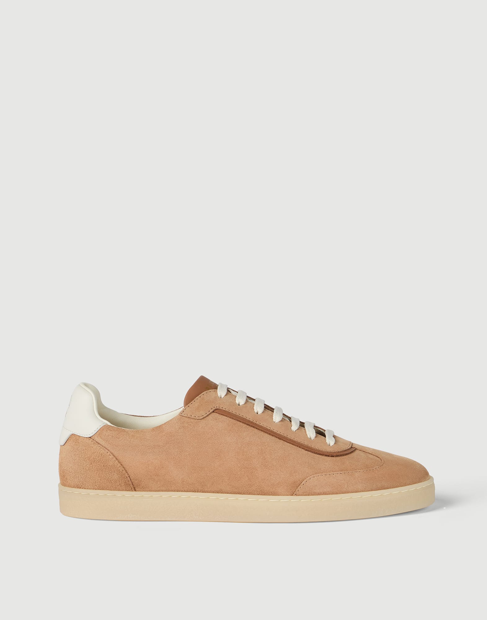 Suede sneakers for Man in Light Brown | Brunello Cucinelli
