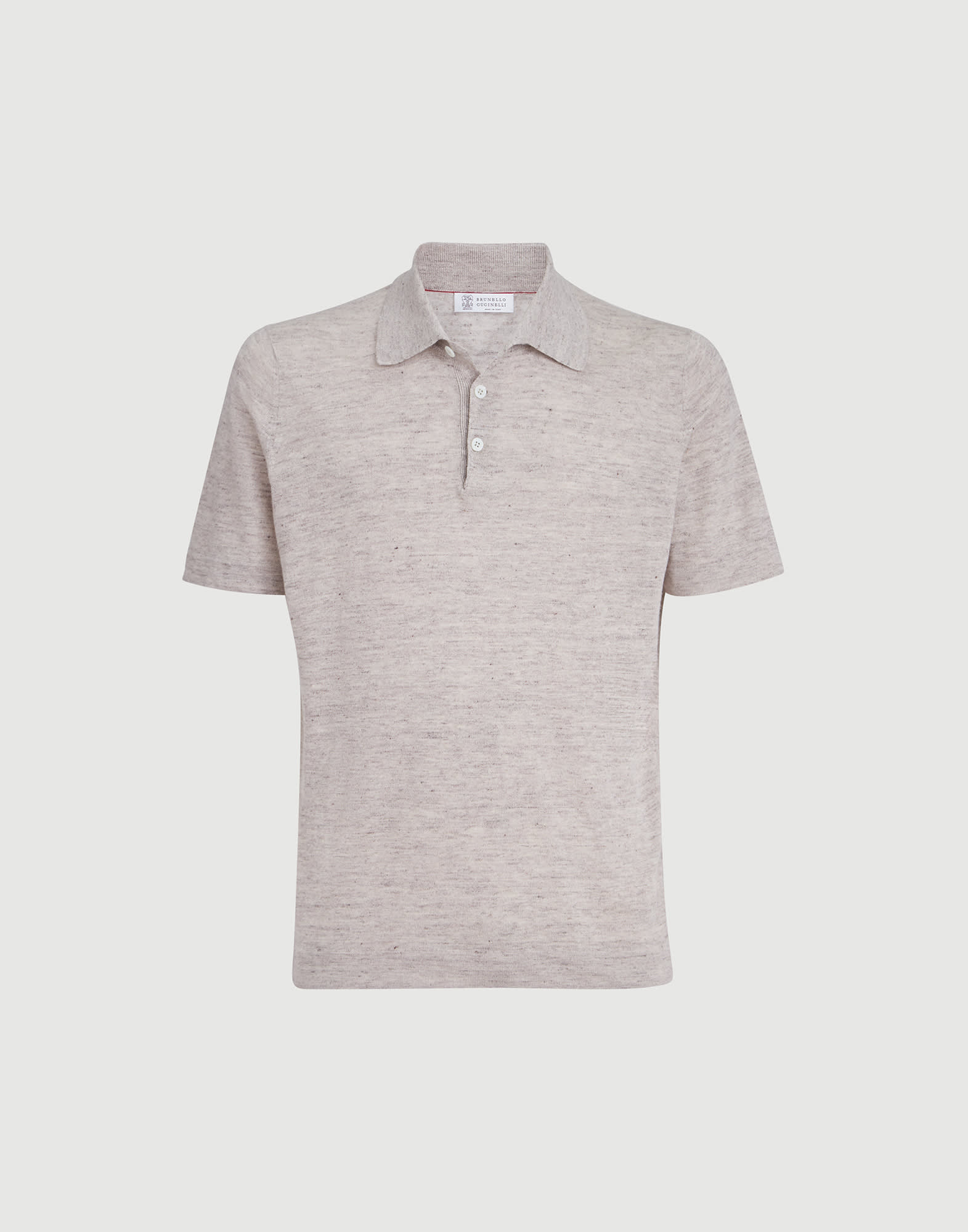 Polo-style sweater for Man in Apricot | Brunello Cucinelli