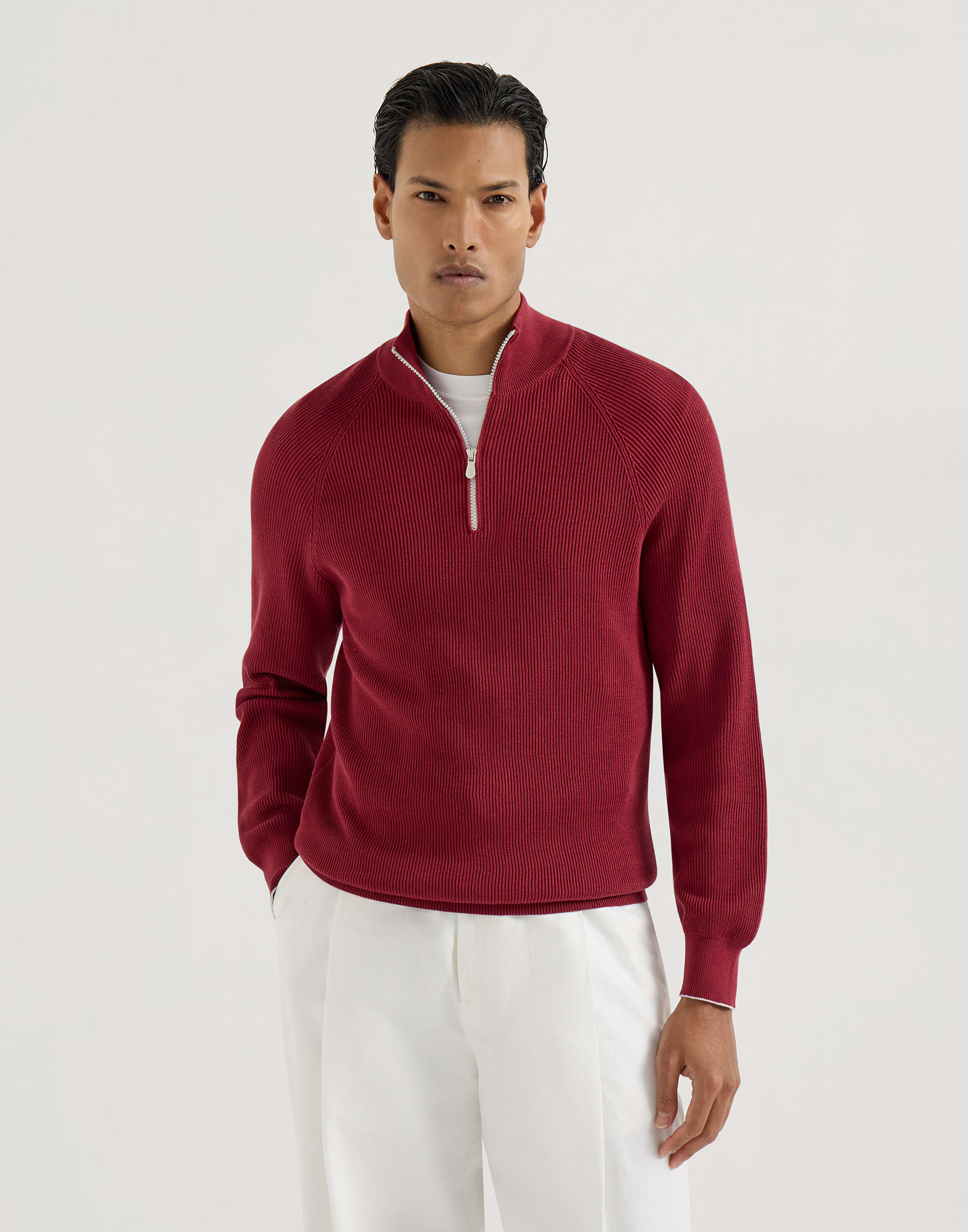Cotton sweater Cherry Man - Brunello Cucinelli