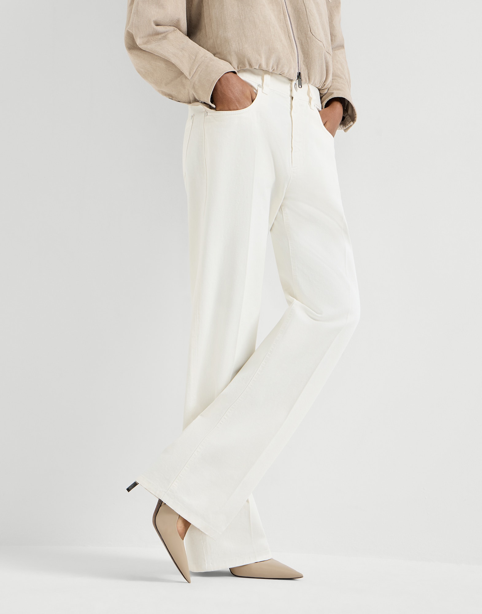 Contemporary Loose trousers for Woman in Panama | Brunello Cucinelli