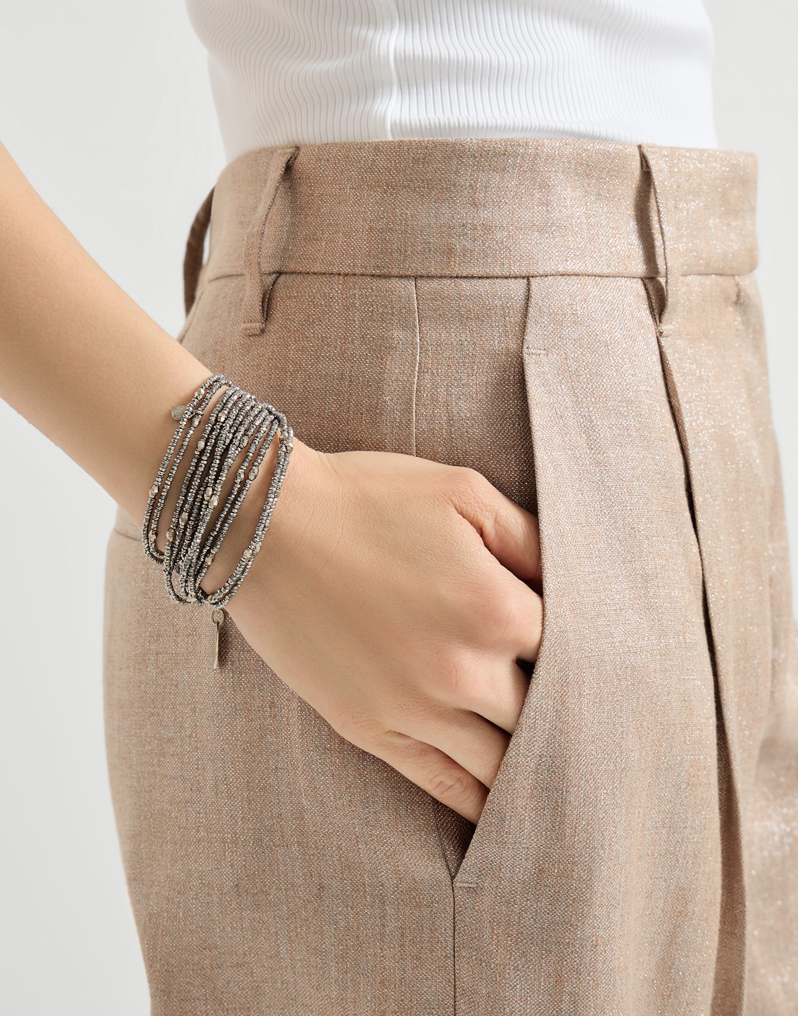 レディース 向け グレー ラップブレスレット | Brunello Cucinelli