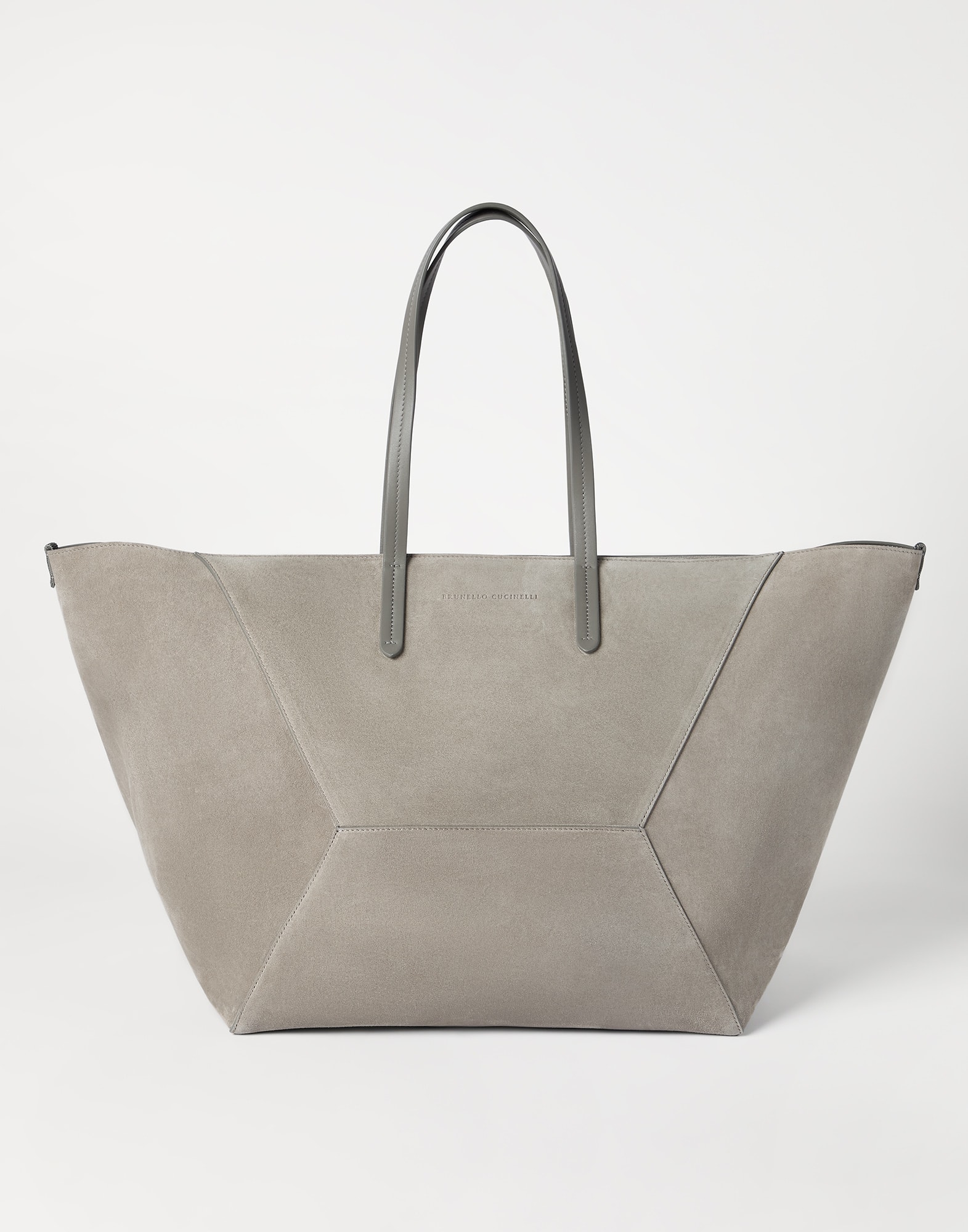 Suede large BC Duo bag Khaki Woman - Brunello Cucinelli