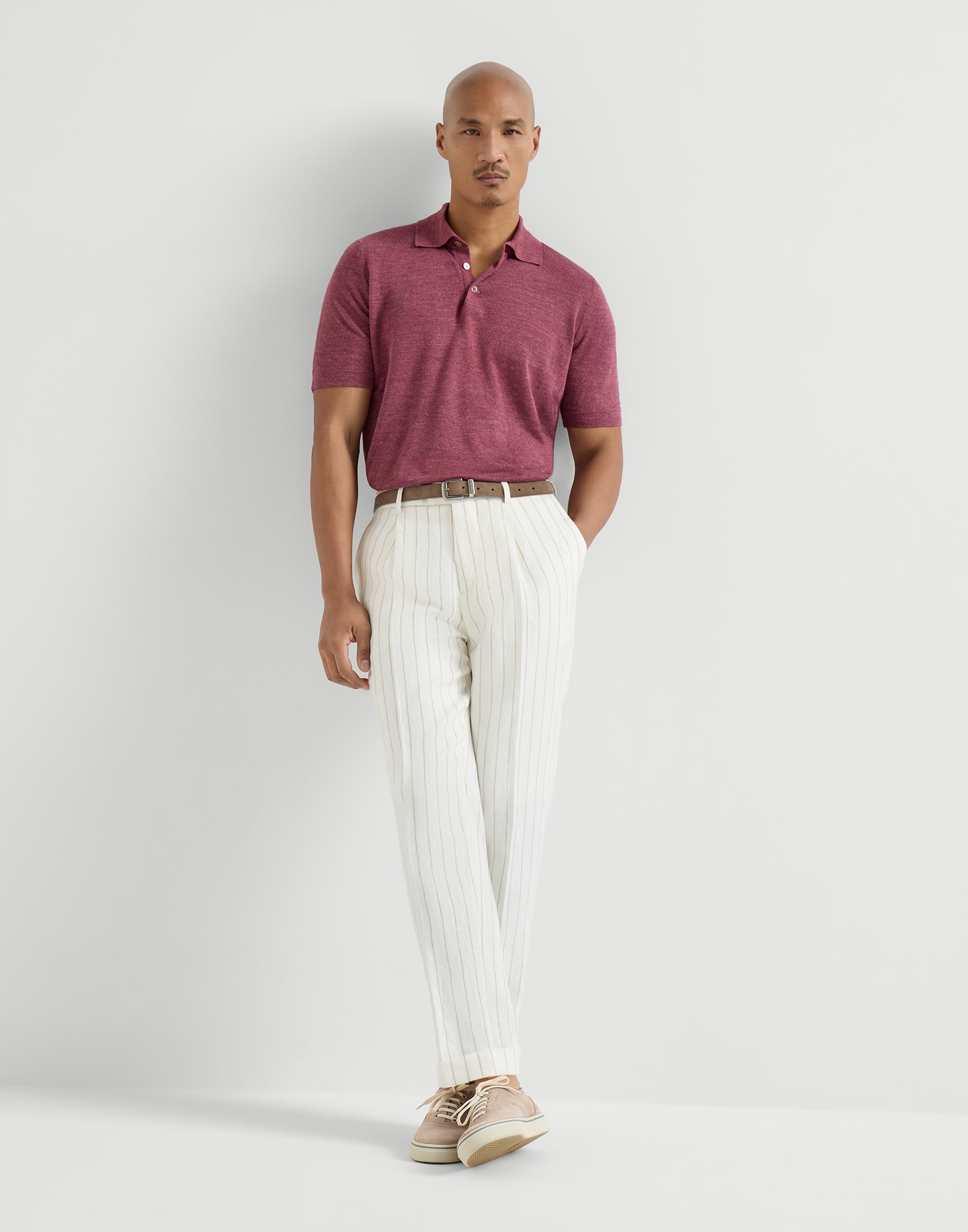 Twill trousers for Man in Medium Grey | Brunello Cucinelli