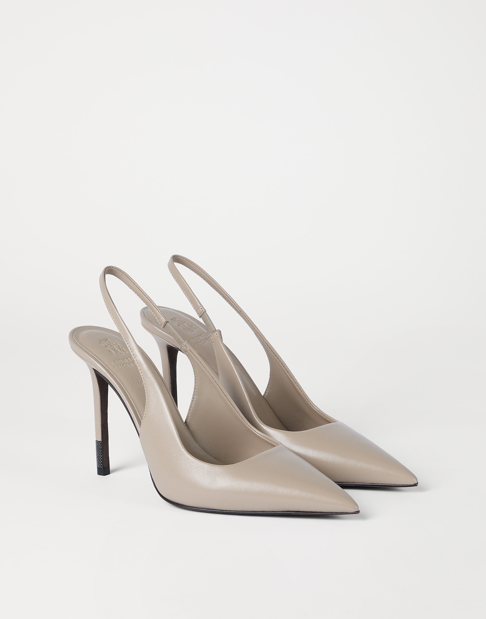 Calfskin slingback heels Buff Woman - Brunello Cucinelli