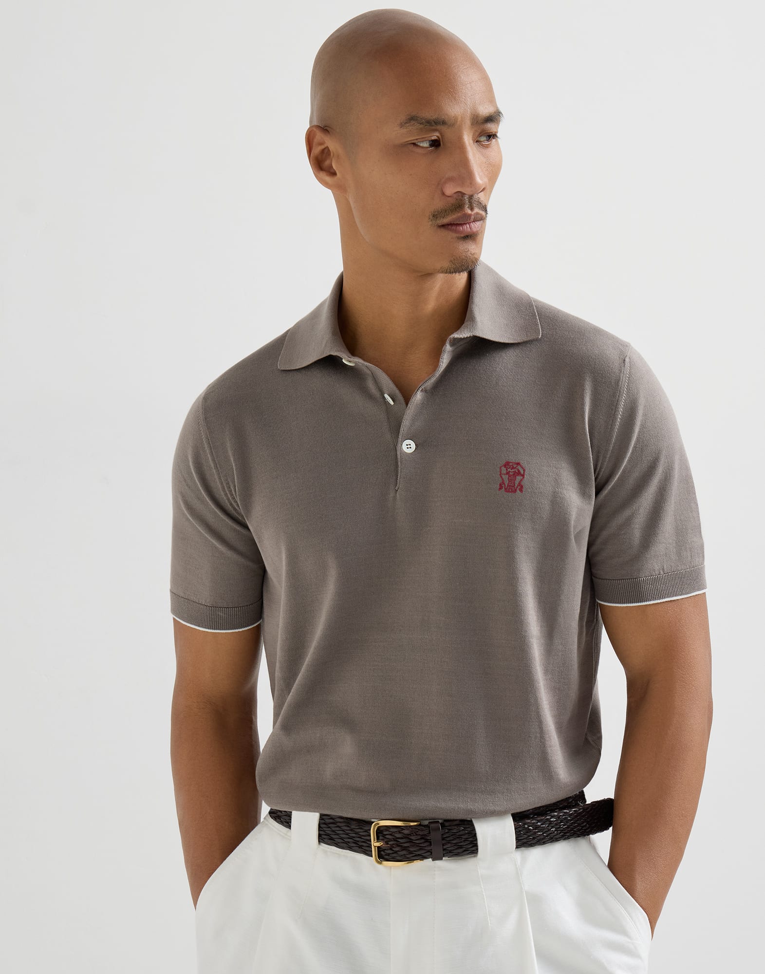 BRUNELLO CUCINELLI スリムフィット ポロシャツ brunello-cucinelli-polo-in-