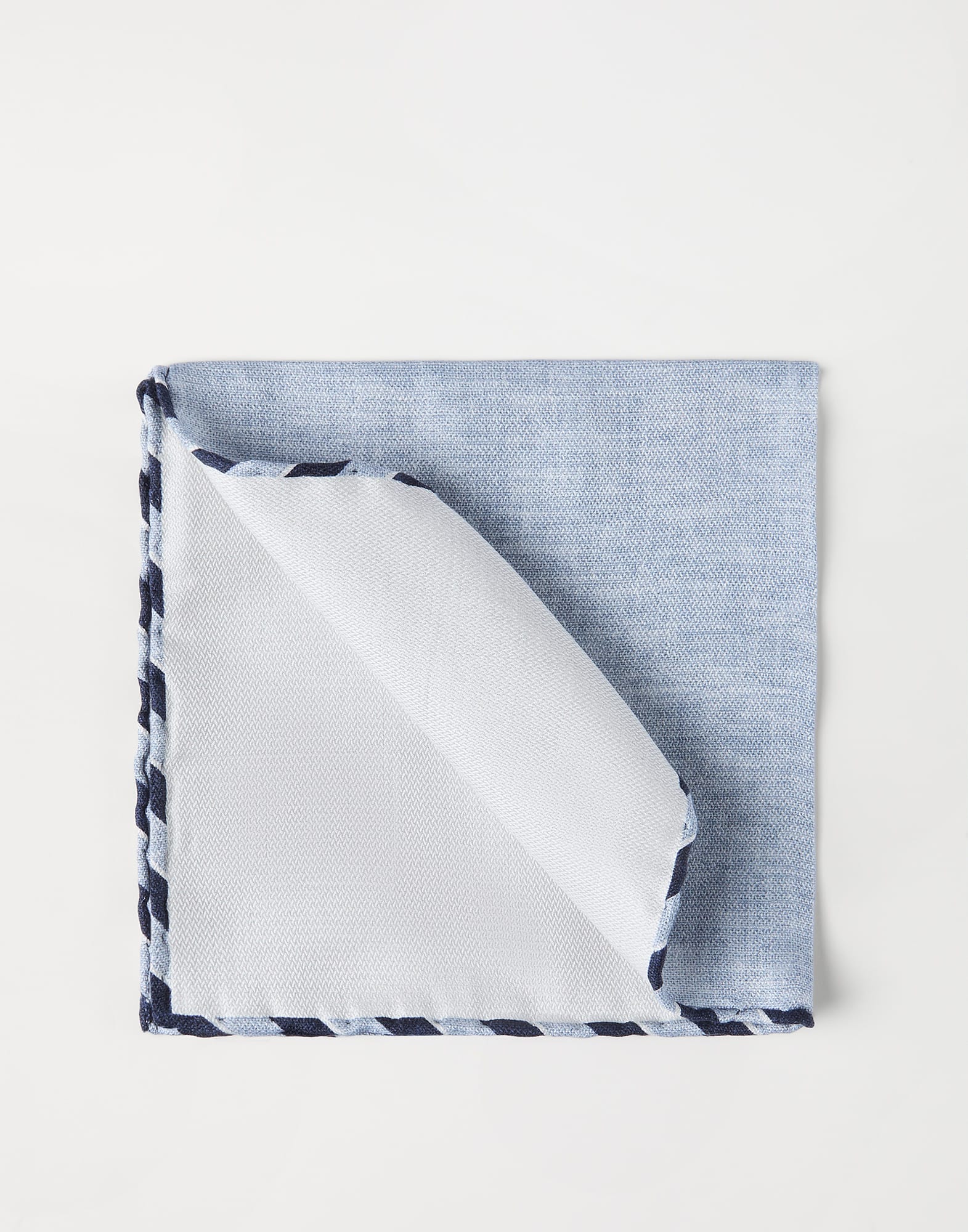Silk pocket square Azure Man - Brunello Cucinelli