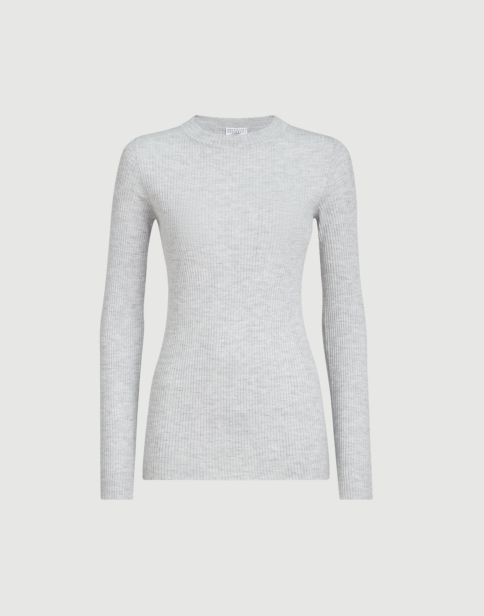 Cashmere and silk Sparkling sweater for Woman in Light Grey