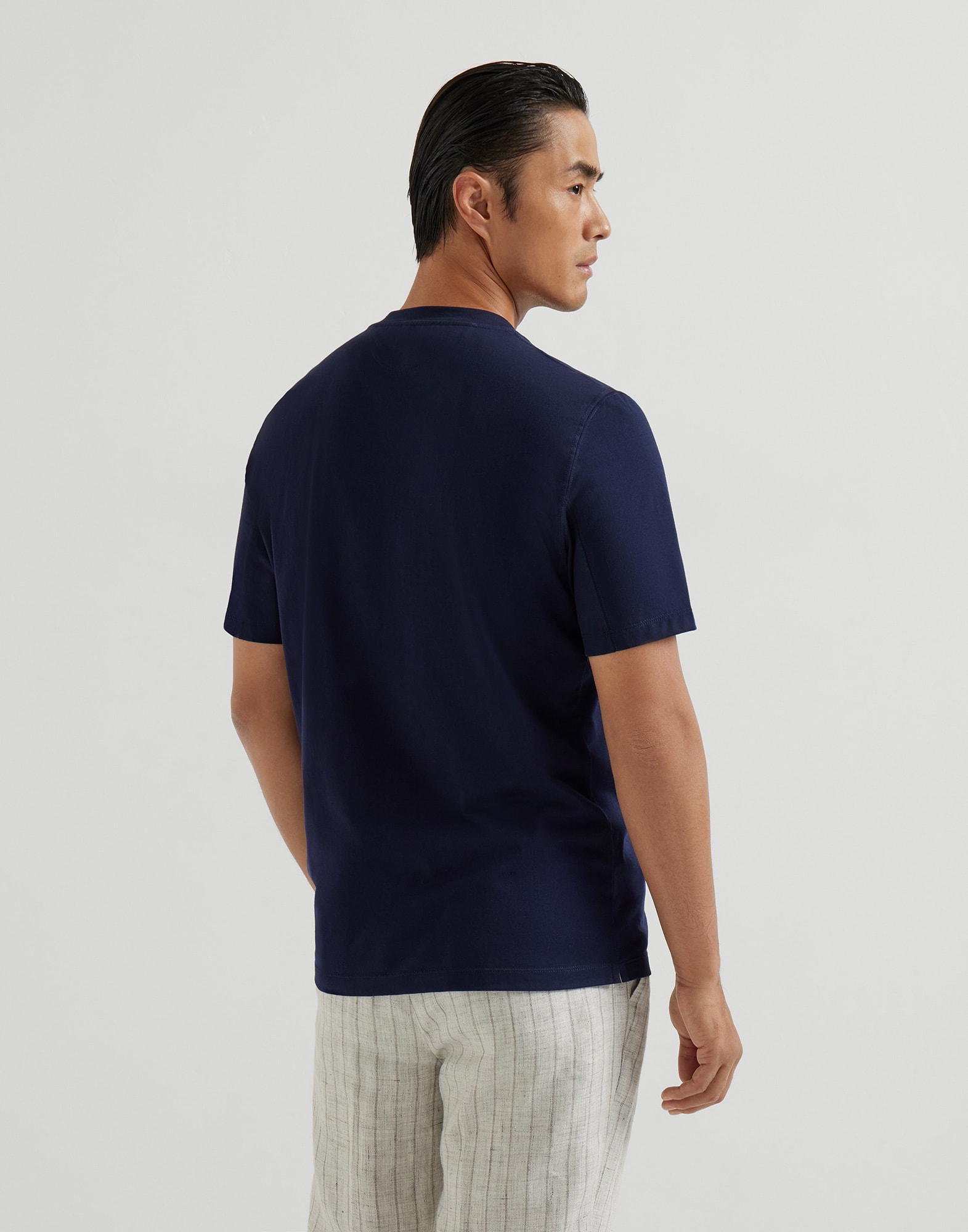 メンズ 向け ブラック ジャージー Tシャツ | Brunello Cucinelli
