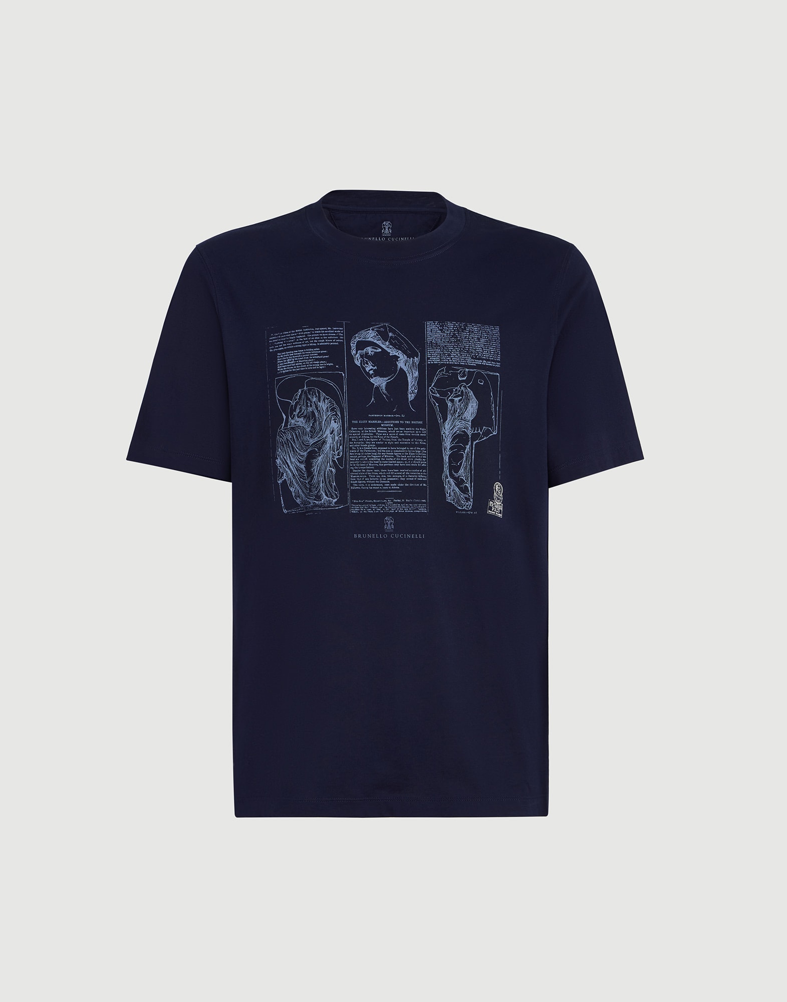 Jersey T-shirt for Man in Black | Brunello Cucinelli