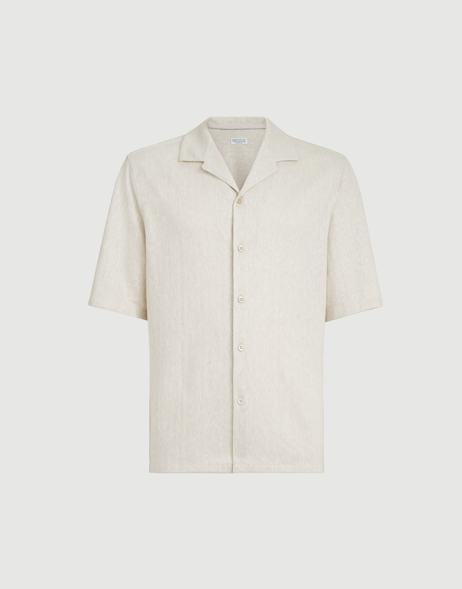Short sleeve shirt for Man in Panama | Brunello Cucinelli
