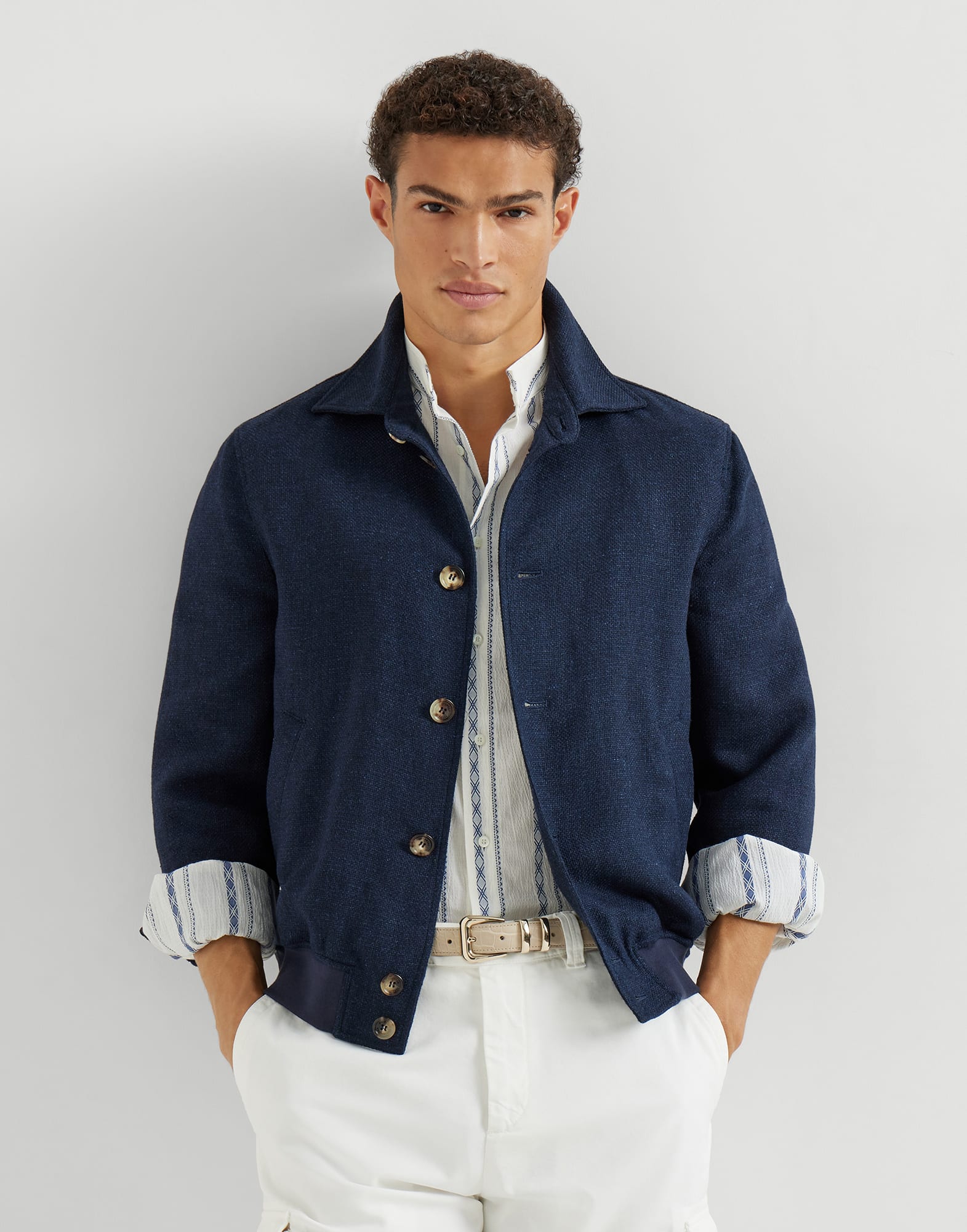 Brunello Cucinelli エルボーパッチ ジャケット 50 Brunello Cucinelli エルボーパッチ ジャケット 50 Hopsack outerwear