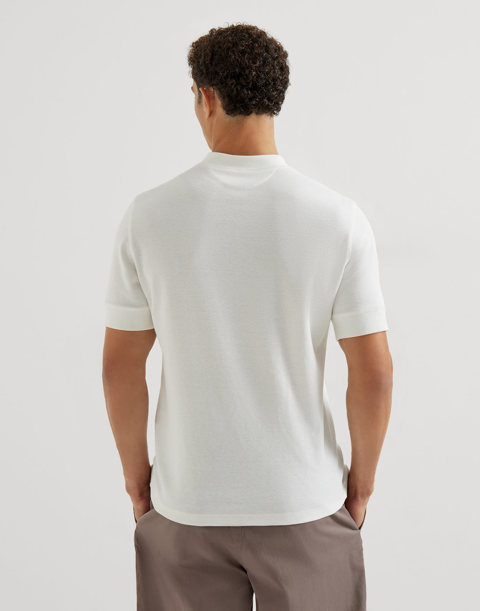 Cotton jersey T-shirt for Man in Grey | Brunello Cucinelli