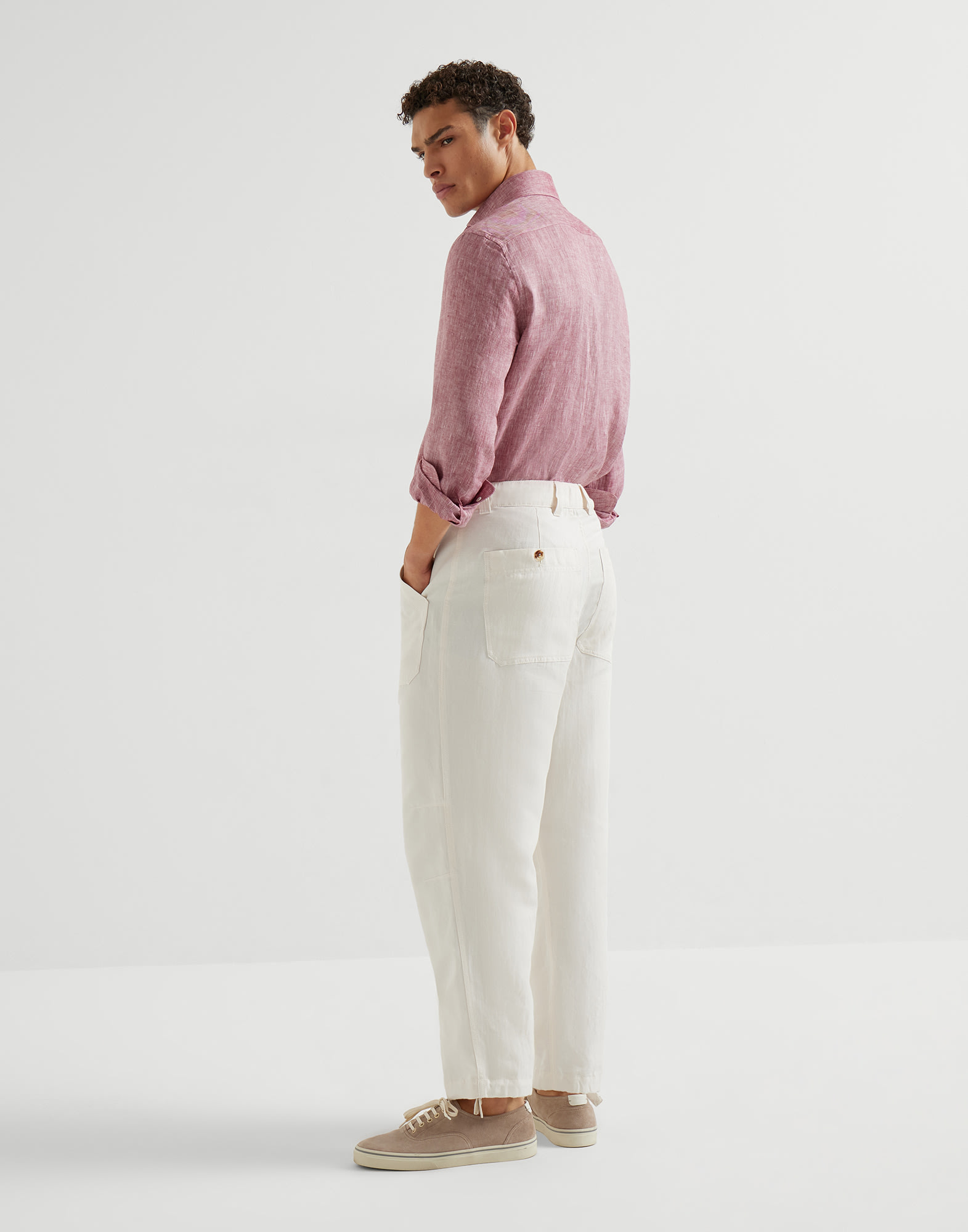 Drill trousers for Man in Off-White | Brunello Cucinelli
