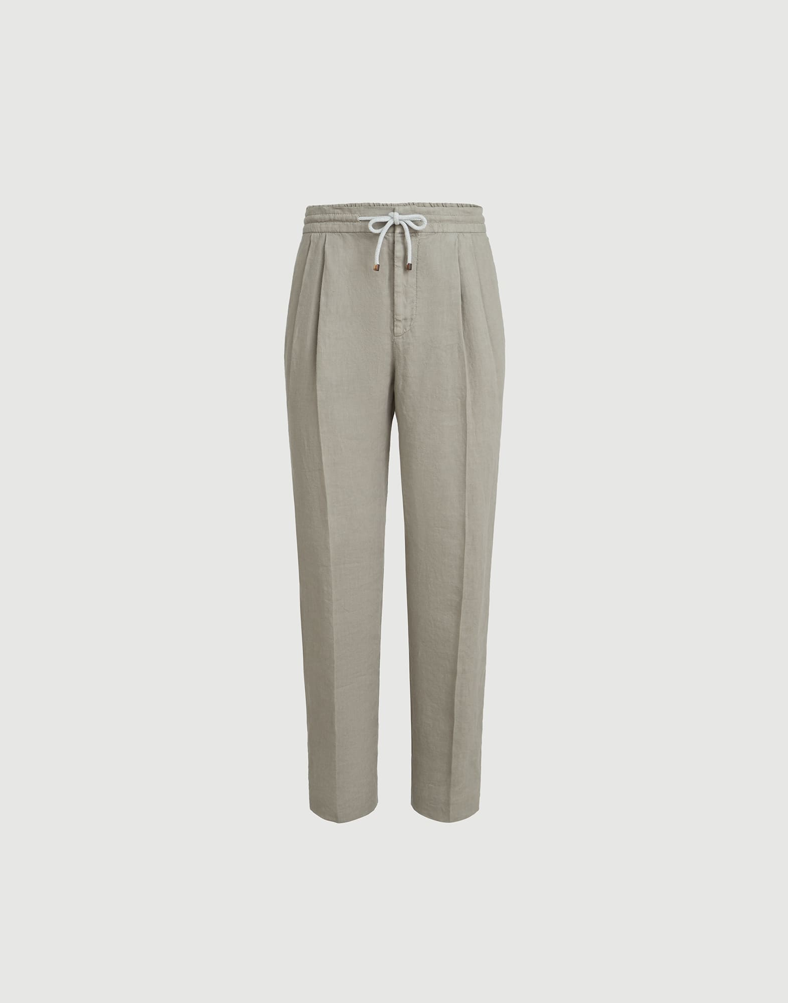 Trousers with drawstring for Man in White | Brunello Cucinelli