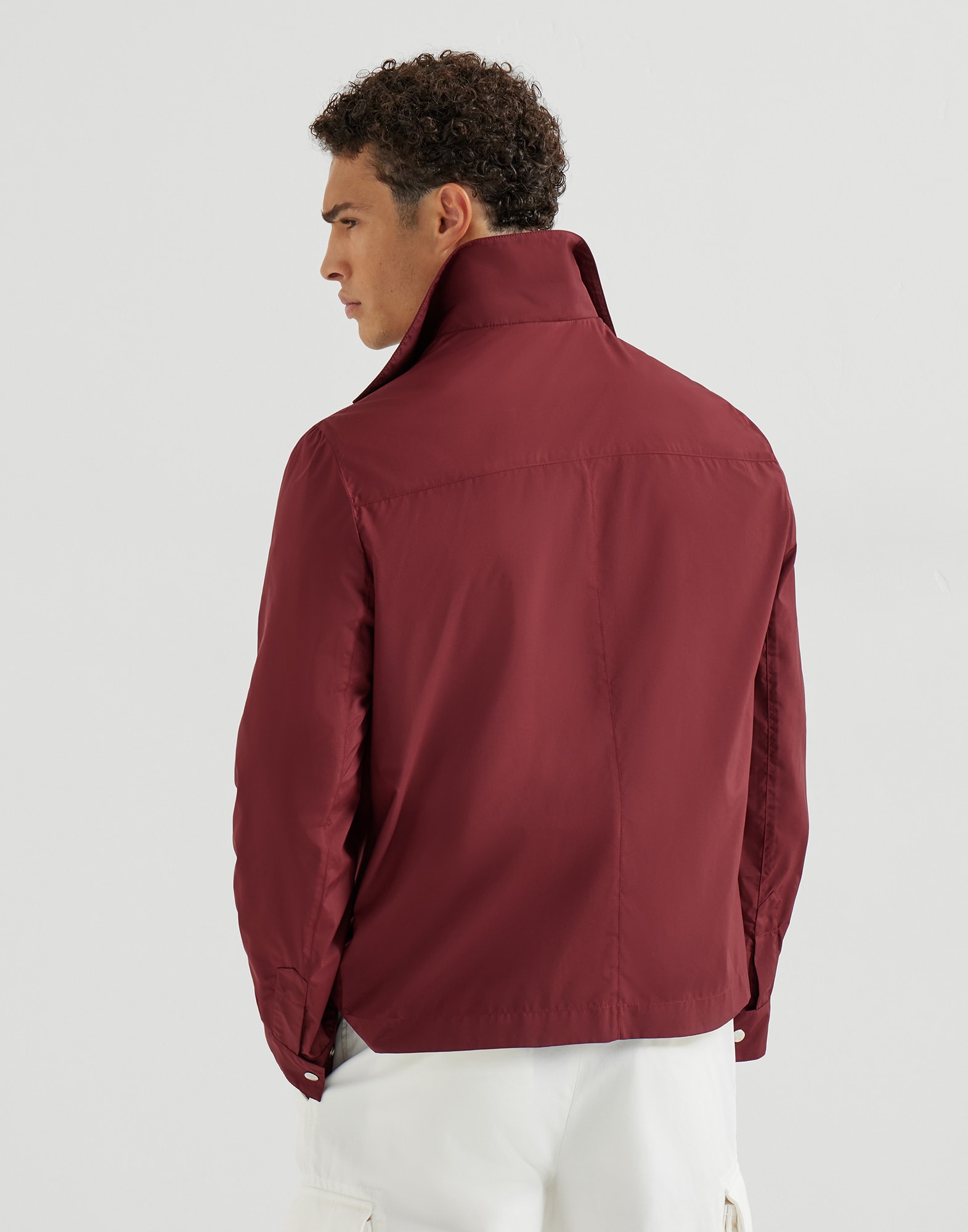 Nylon jacket for Man in Cherry | Brunello Cucinelli