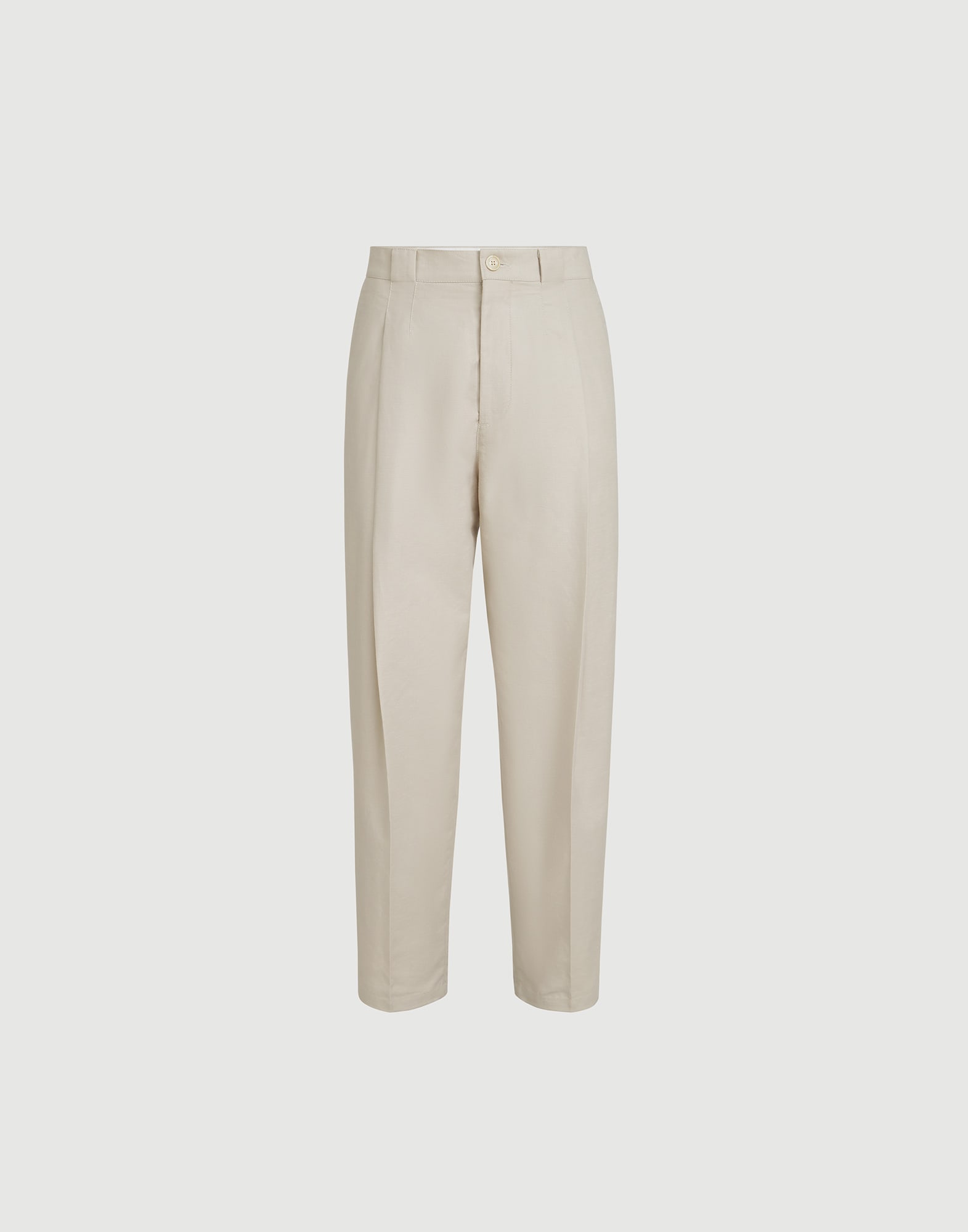 Cotton and linen trousers for Man in Snow | Brunello Cucinelli