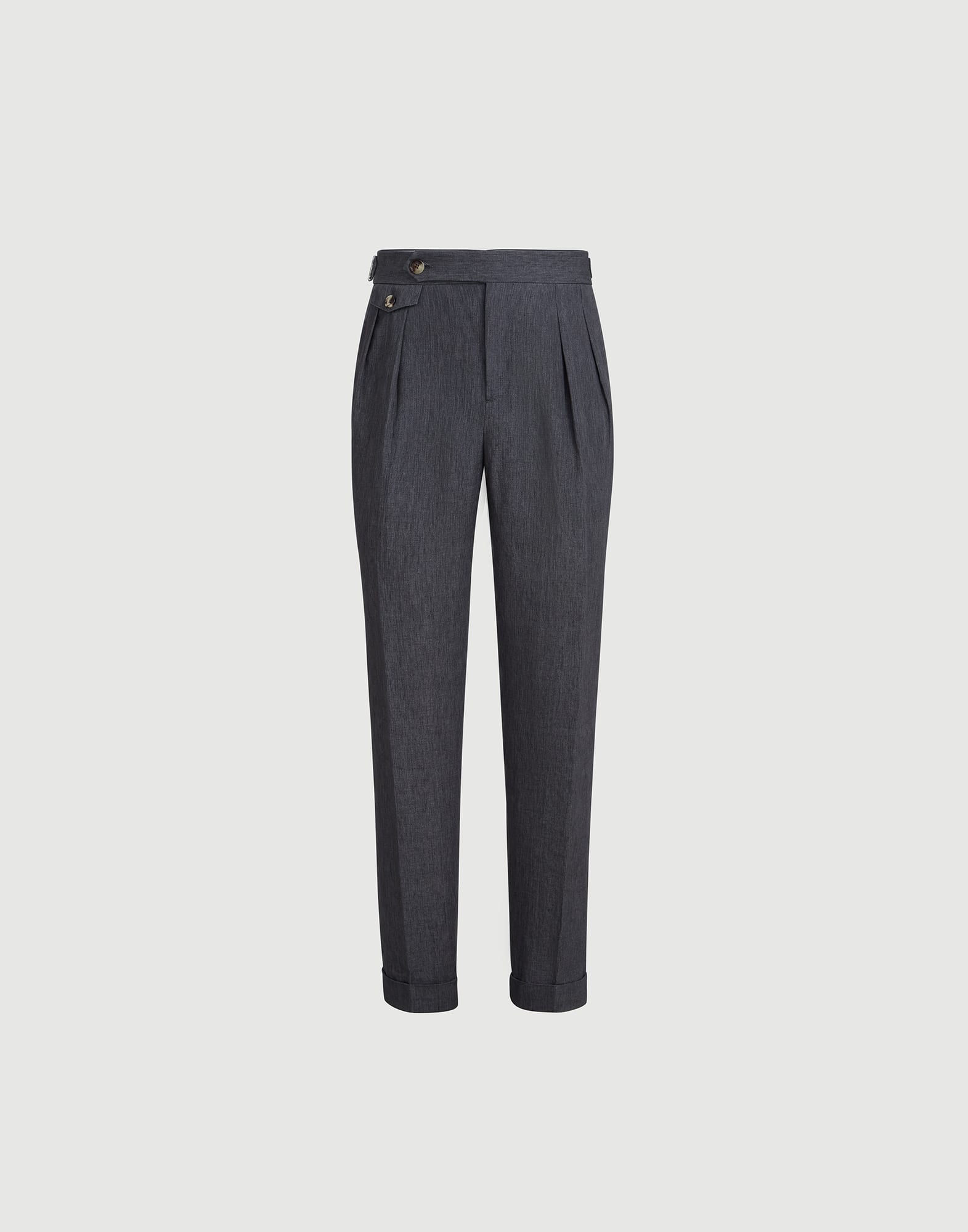 Tailor fit trousers for Man in Anthracite | Brunello Cucinelli