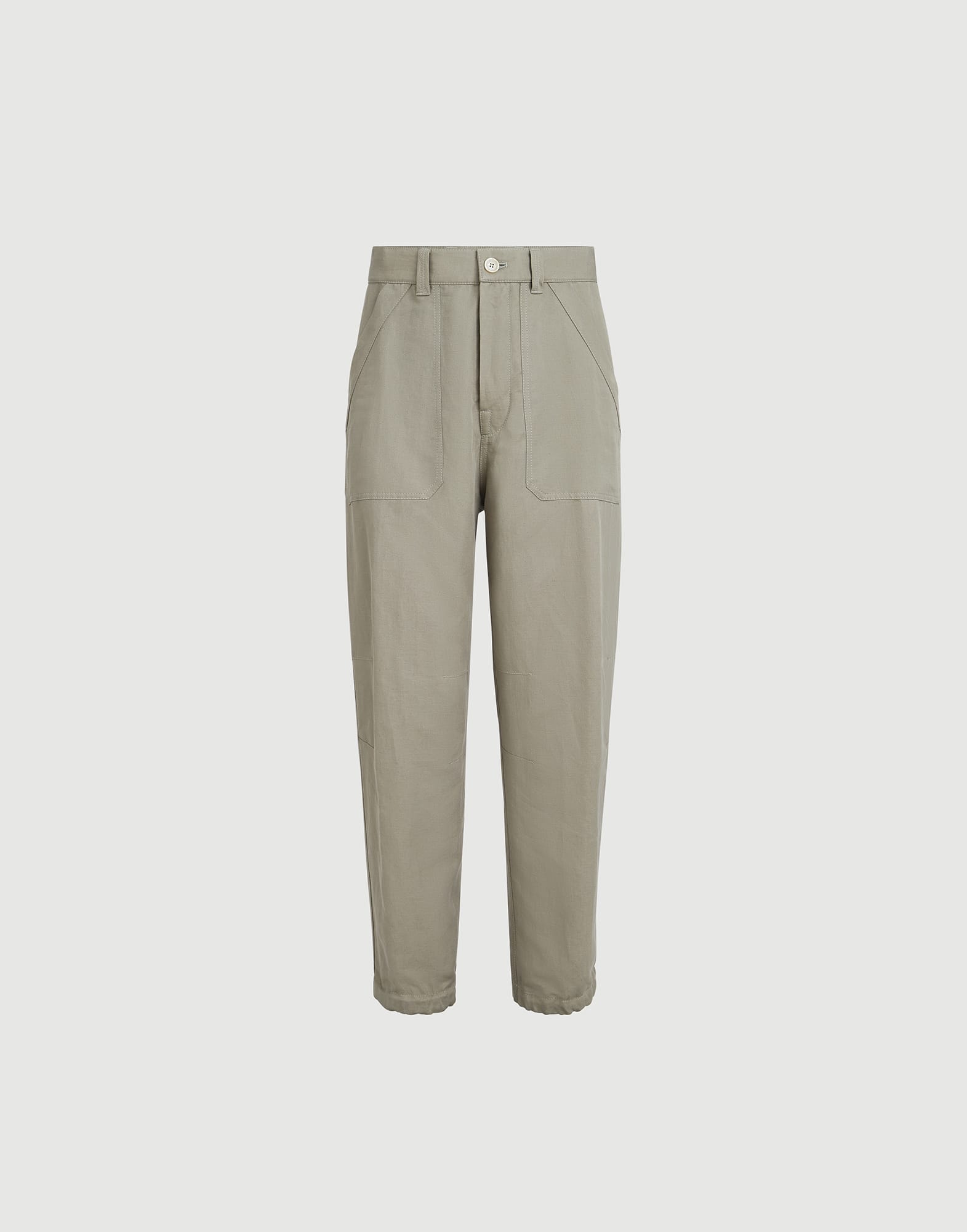 Drill trousers for Man in Cocoa | Brunello Cucinelli