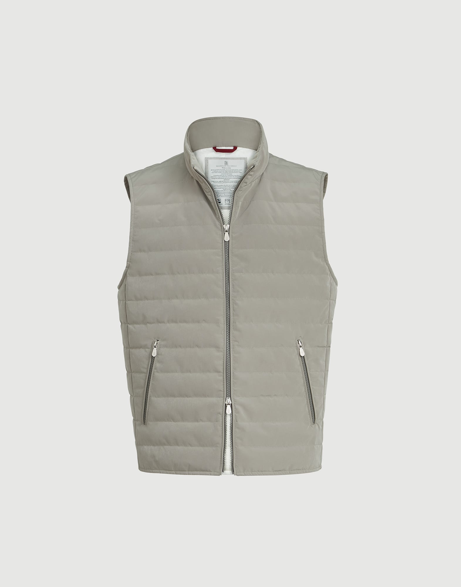 メンズ 向け ヘーゼルナッツ ナイロン ダウンベスト | Brunello Cucinelli