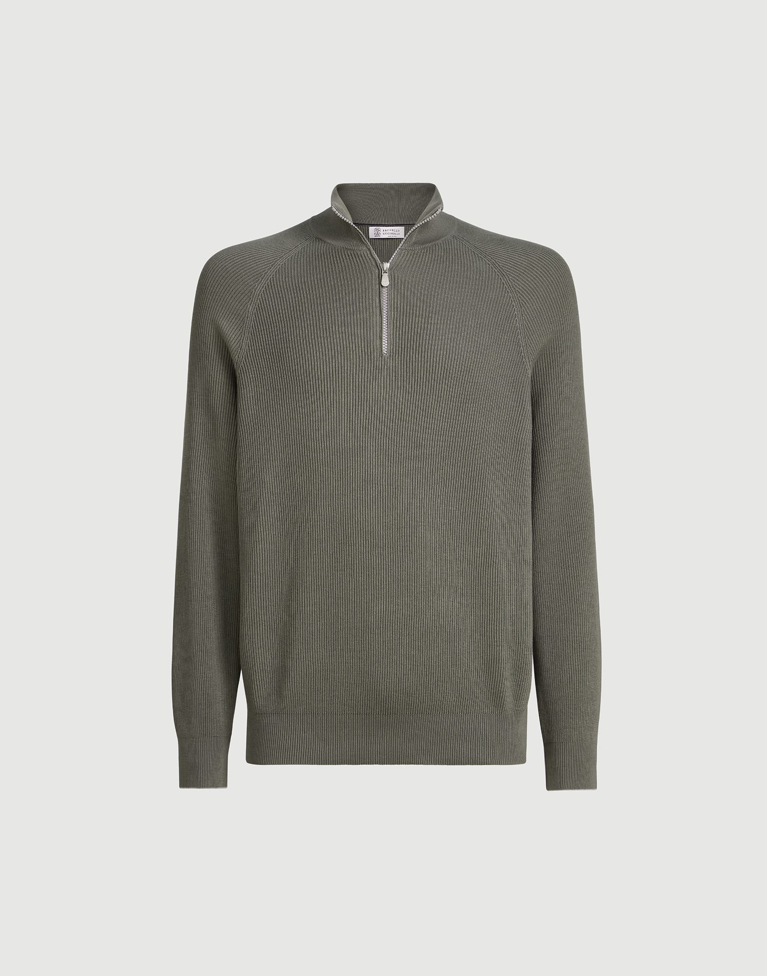 Cotton sweater for Man in Cherry | Brunello Cucinelli