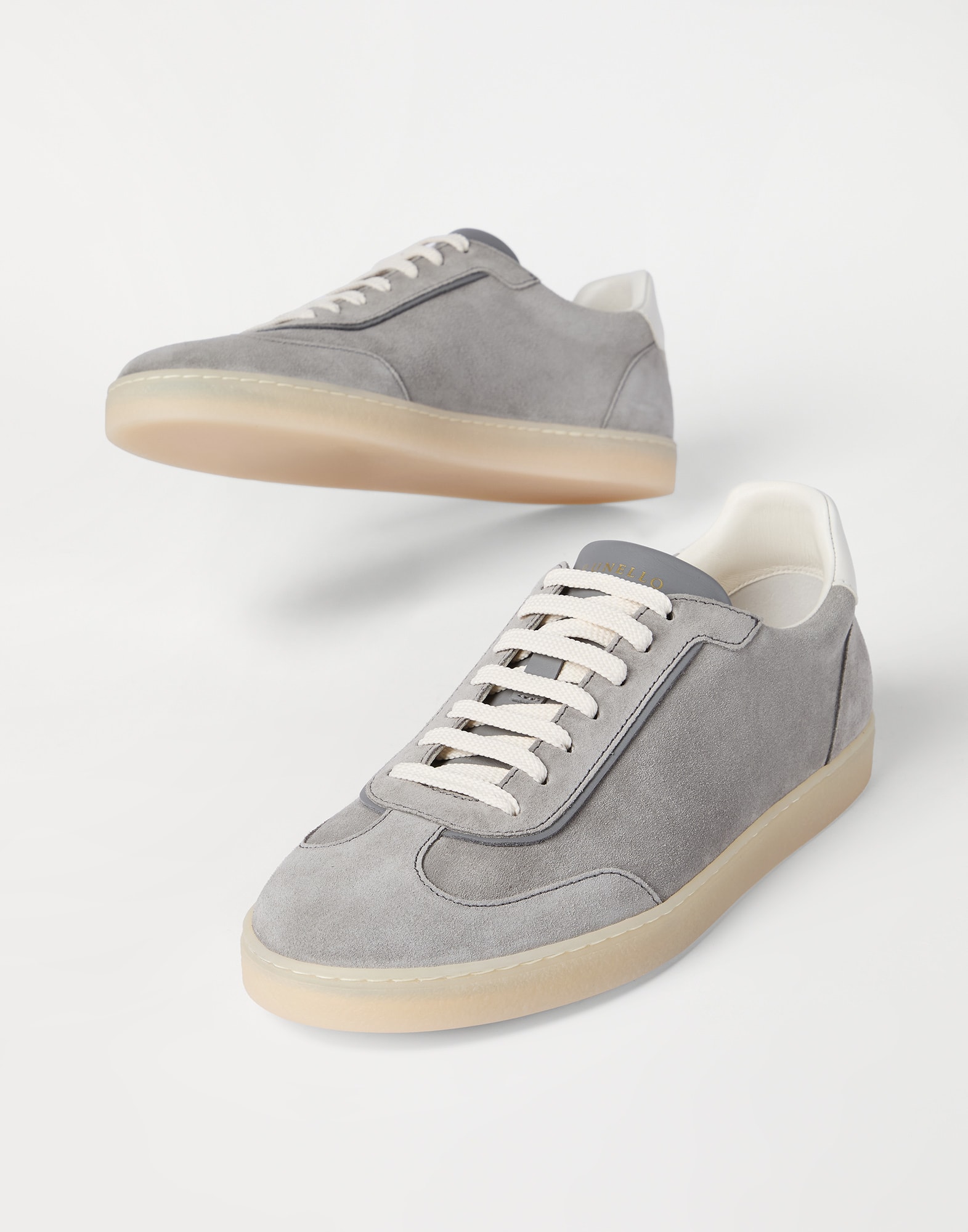 メンズ 向け オリーブ スエードスニーカー | Brunello Cucinelli