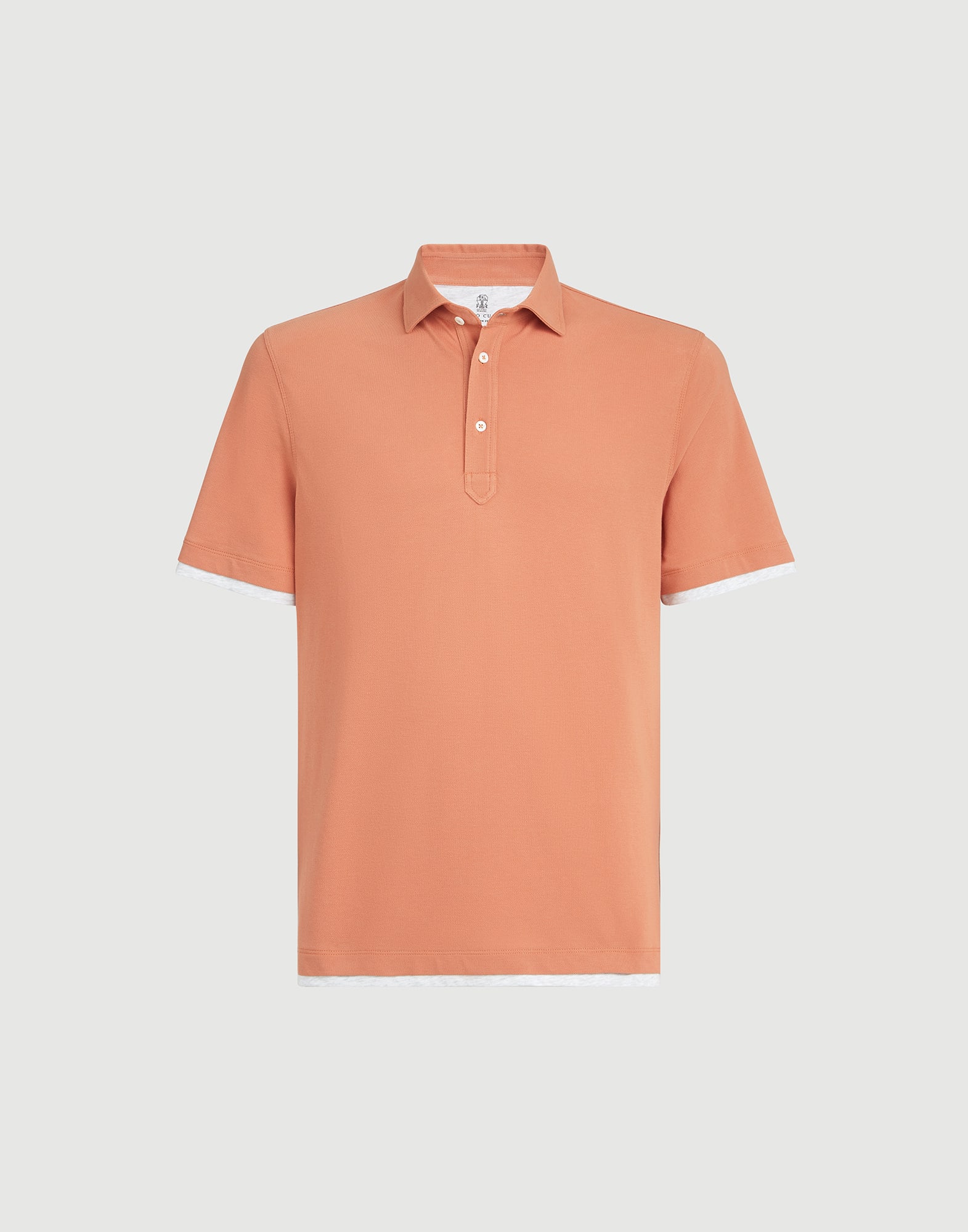 メンズ 向け カーキ ピケ ポロシャツ | Brunello Cucinelli