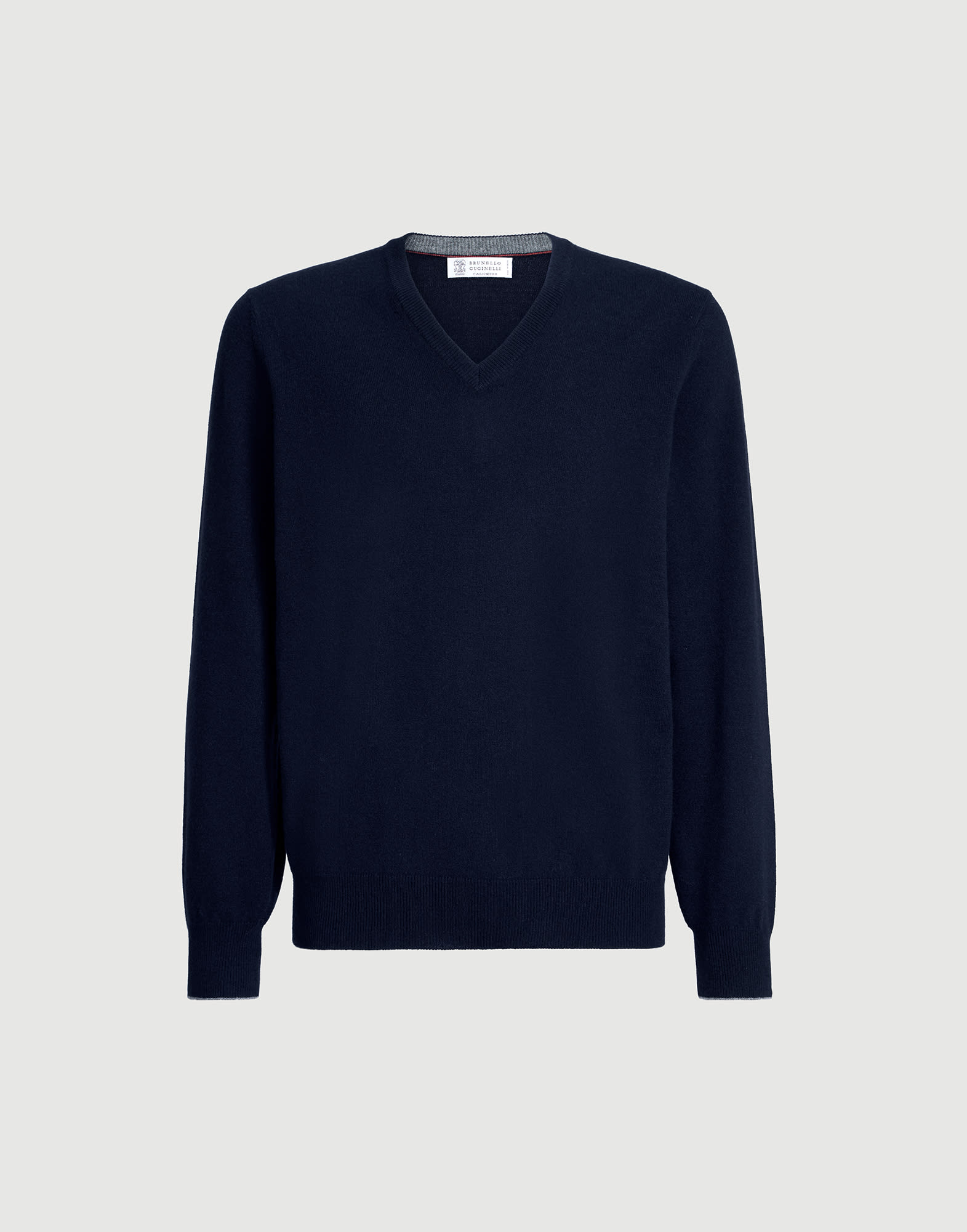 メンズ 向け ネイビーブルー カシミヤセーター | Brunello Cucinelli