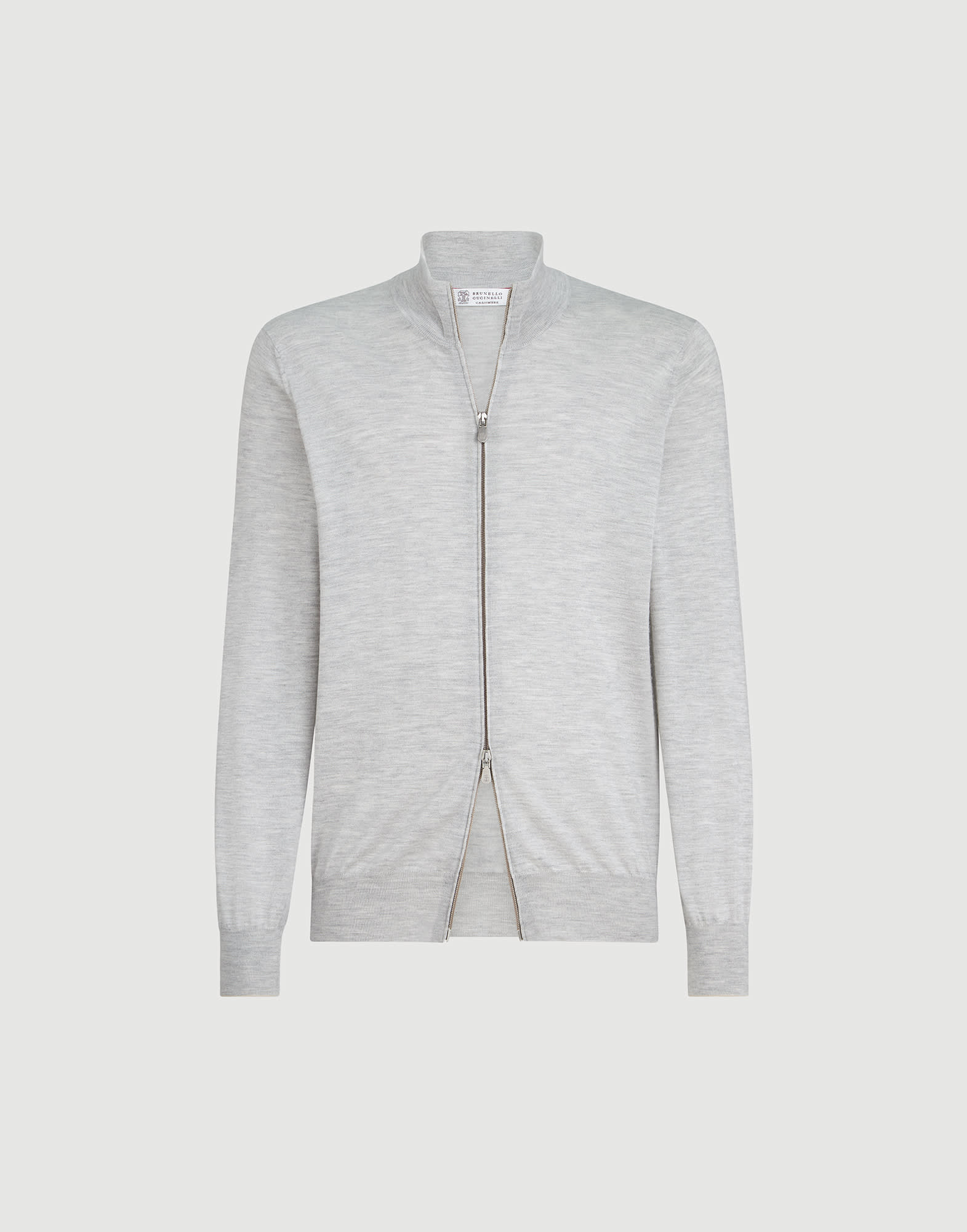 Cashmere and silk cardigan for Man in Dark Grey | Brunello Cucinelli