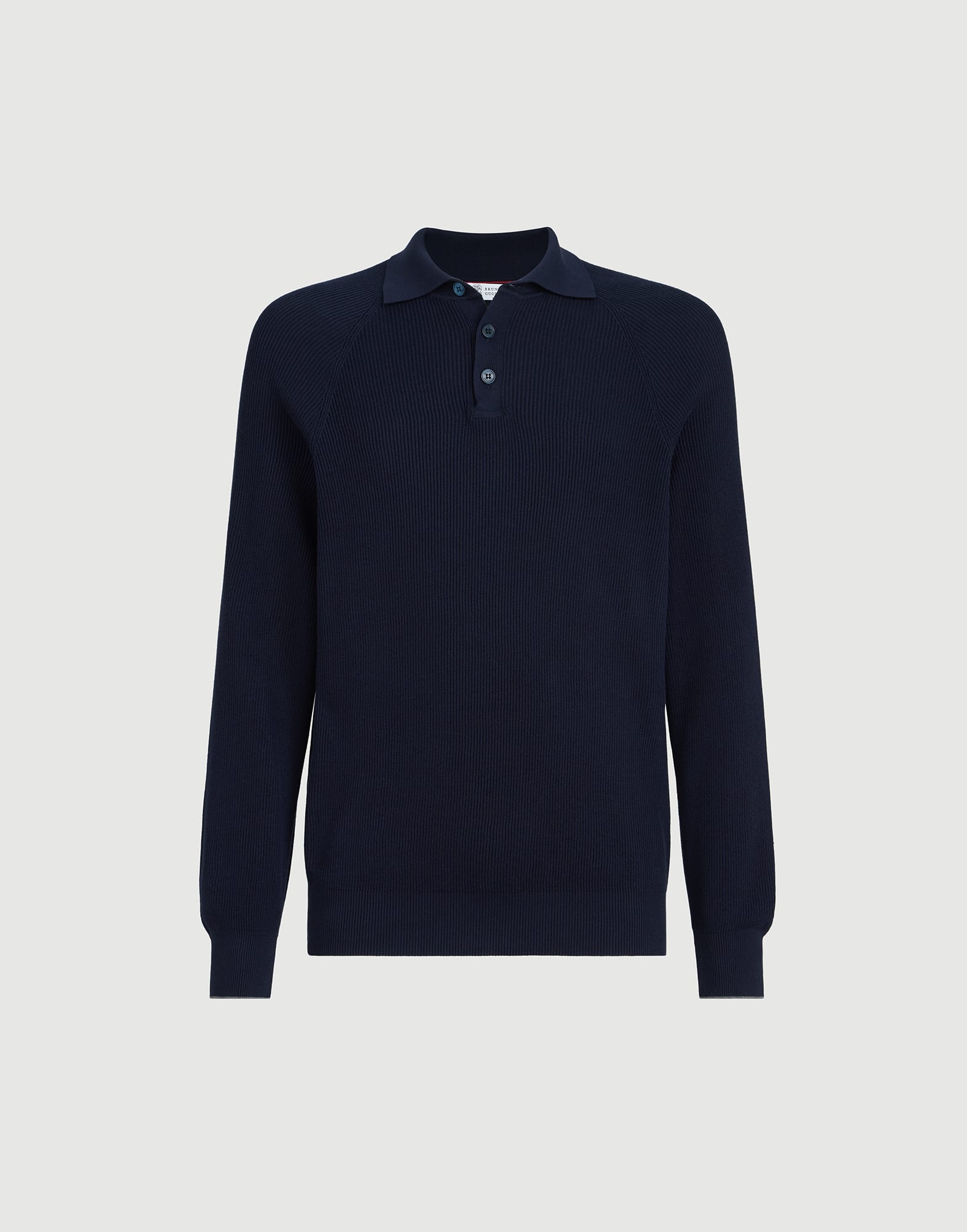 メンズ 向け ヘーゼルナッツ リブニット ポロシャツ | Brunello Cucinelli