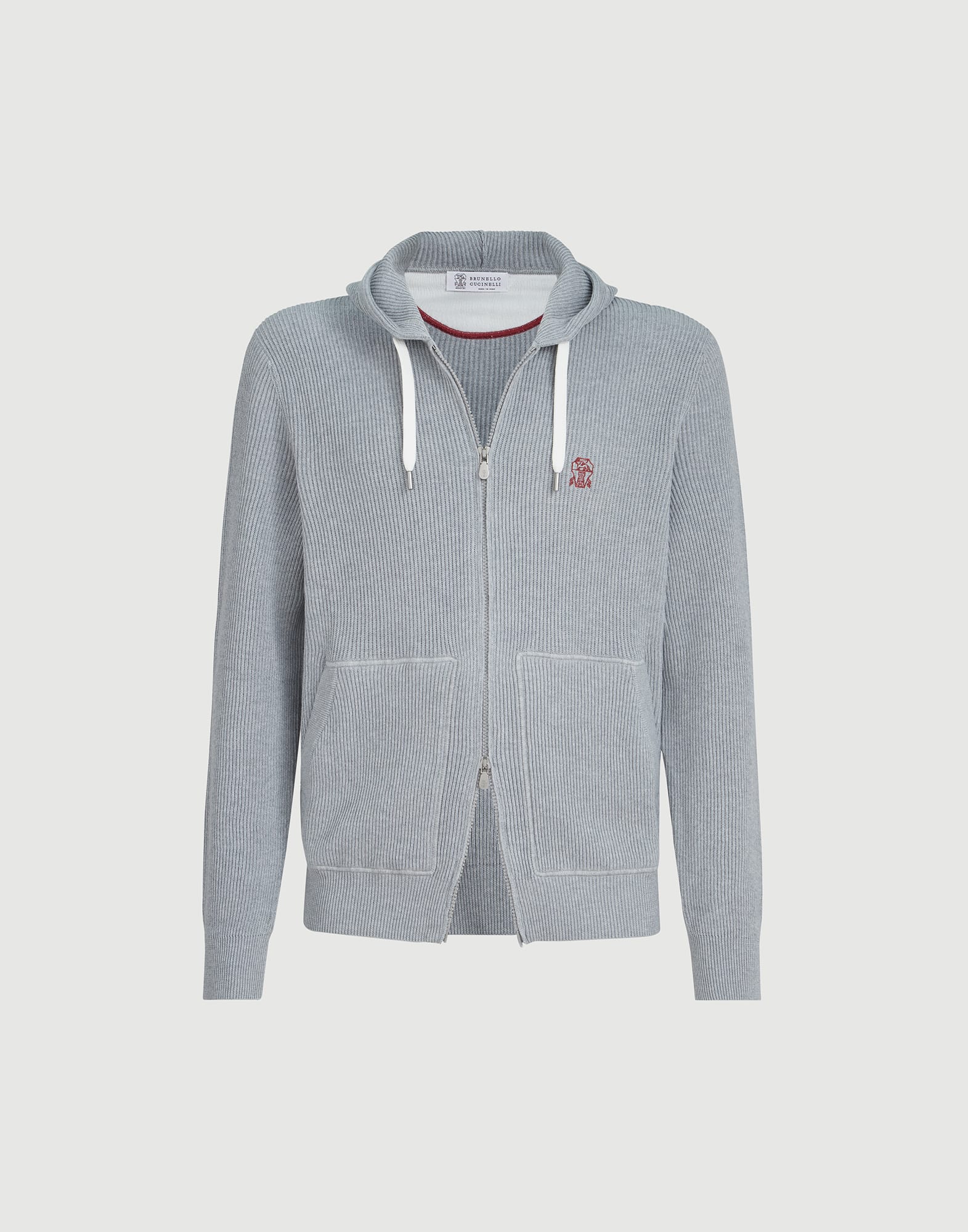 Knit top for Man in Grey | Brunello Cucinelli