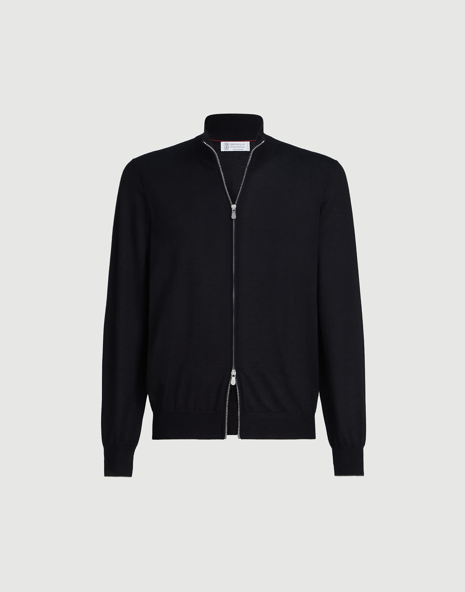 Cashmere and silk cardigan for Man in Dark Grey | Brunello Cucinelli
