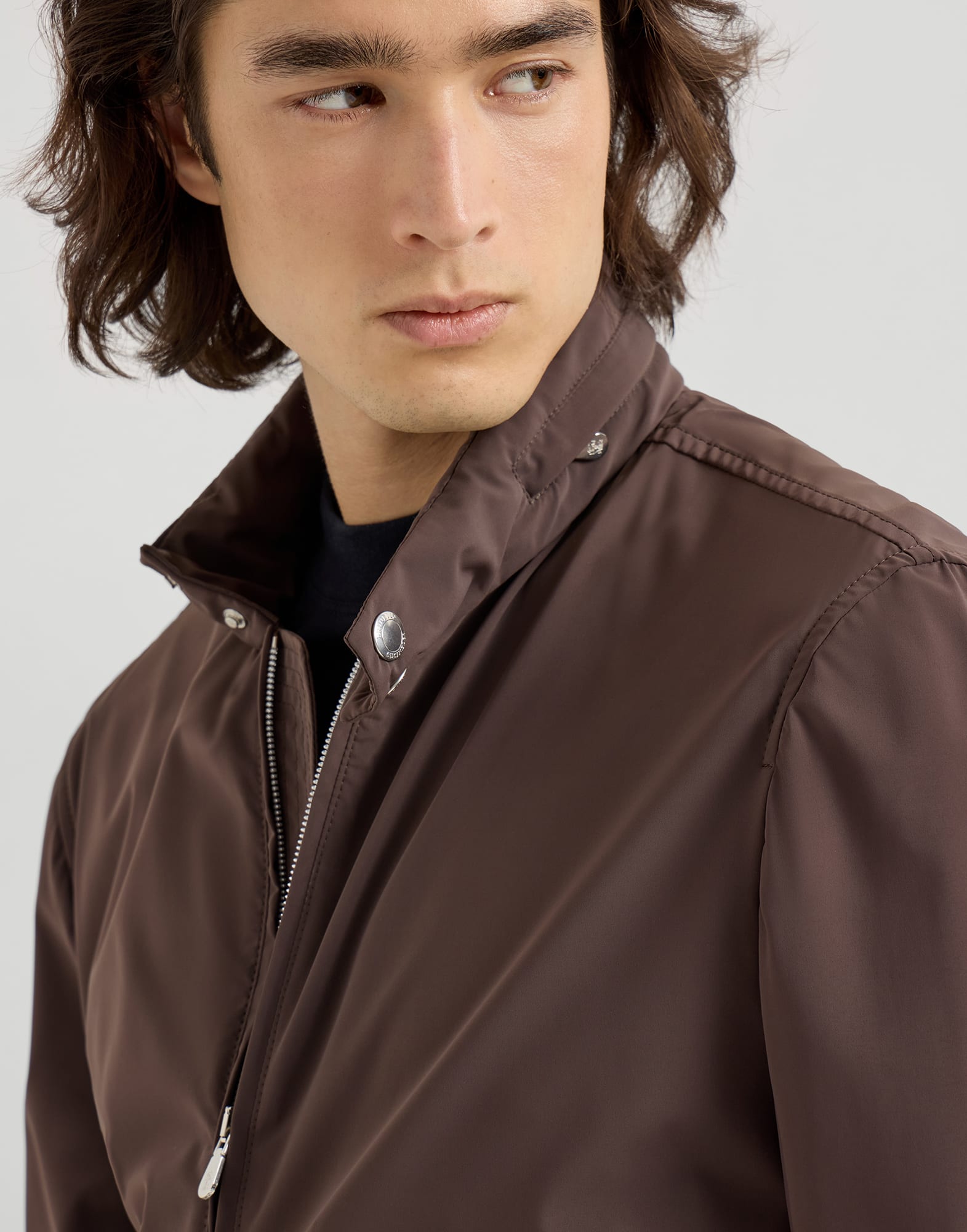 Nylon jacket for Man in Hazelnut | Brunello Cucinelli