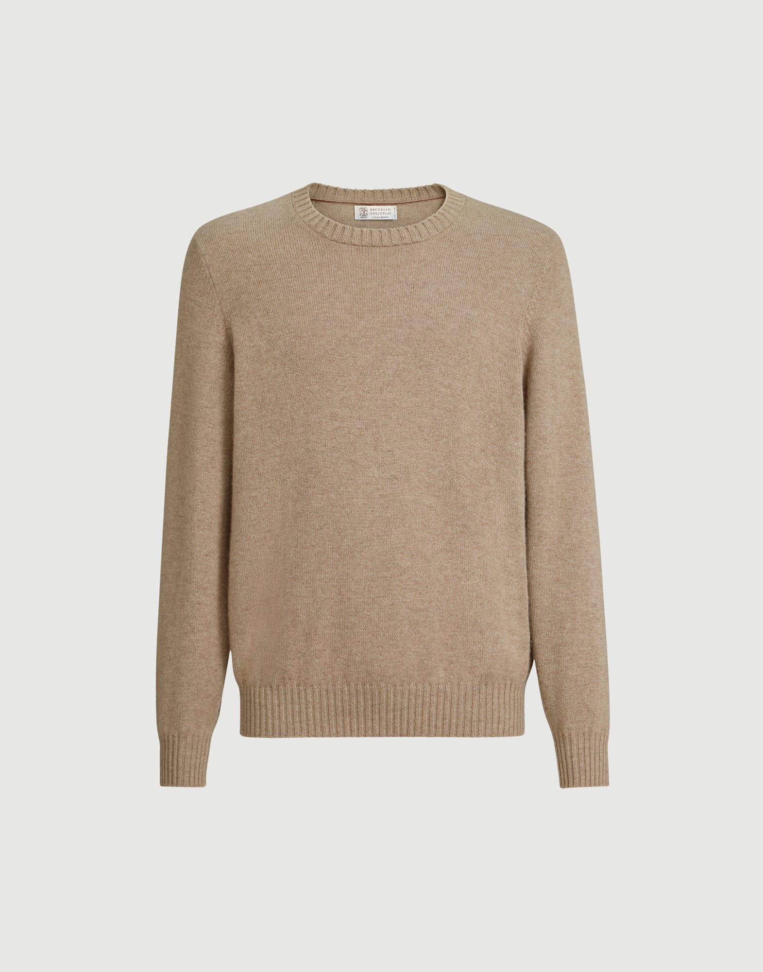 メンズ 向け ライトブラウン カシミヤセーター | Brunello Cucinelli