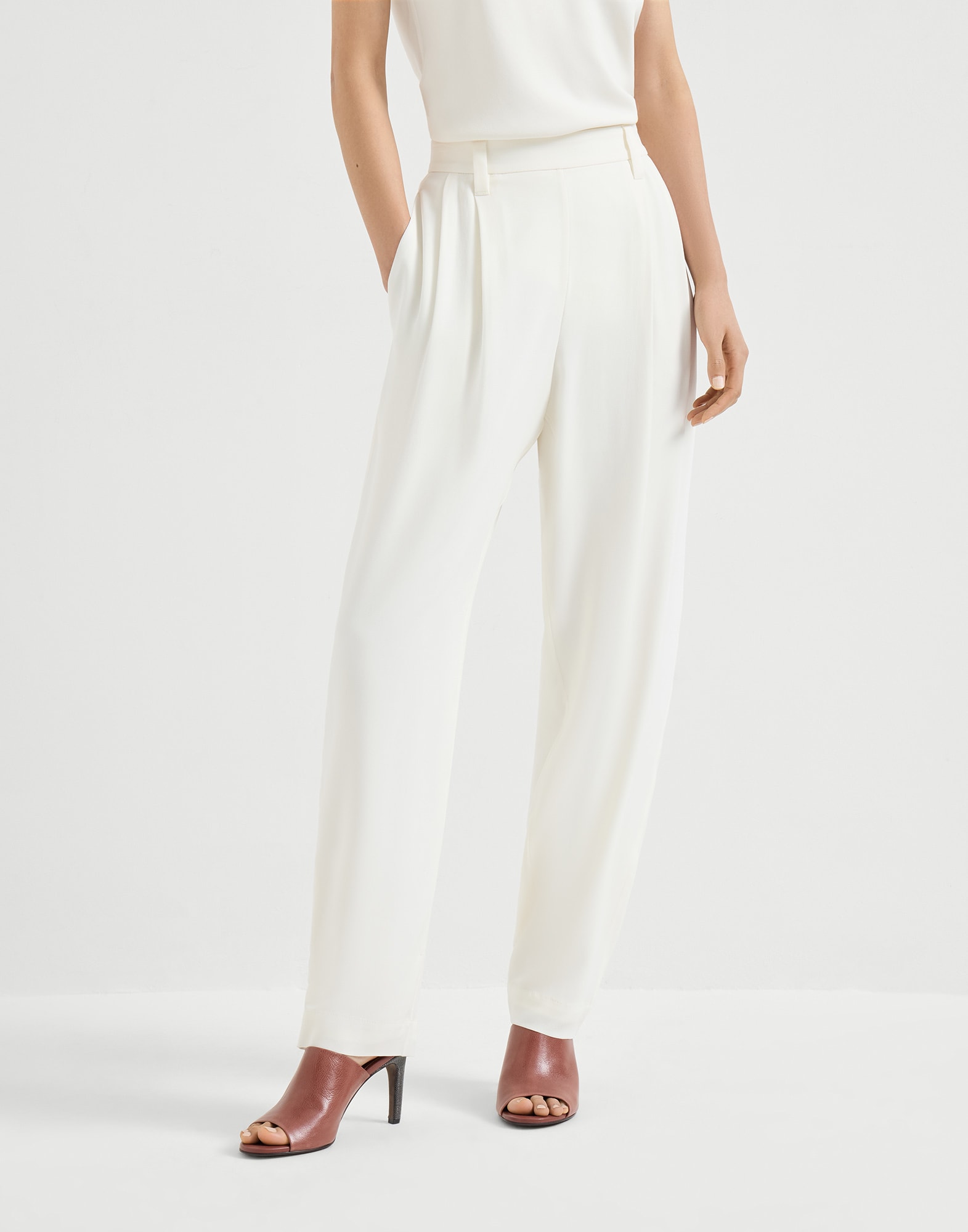 Slouchy trousers White Woman - Brunello Cucinelli