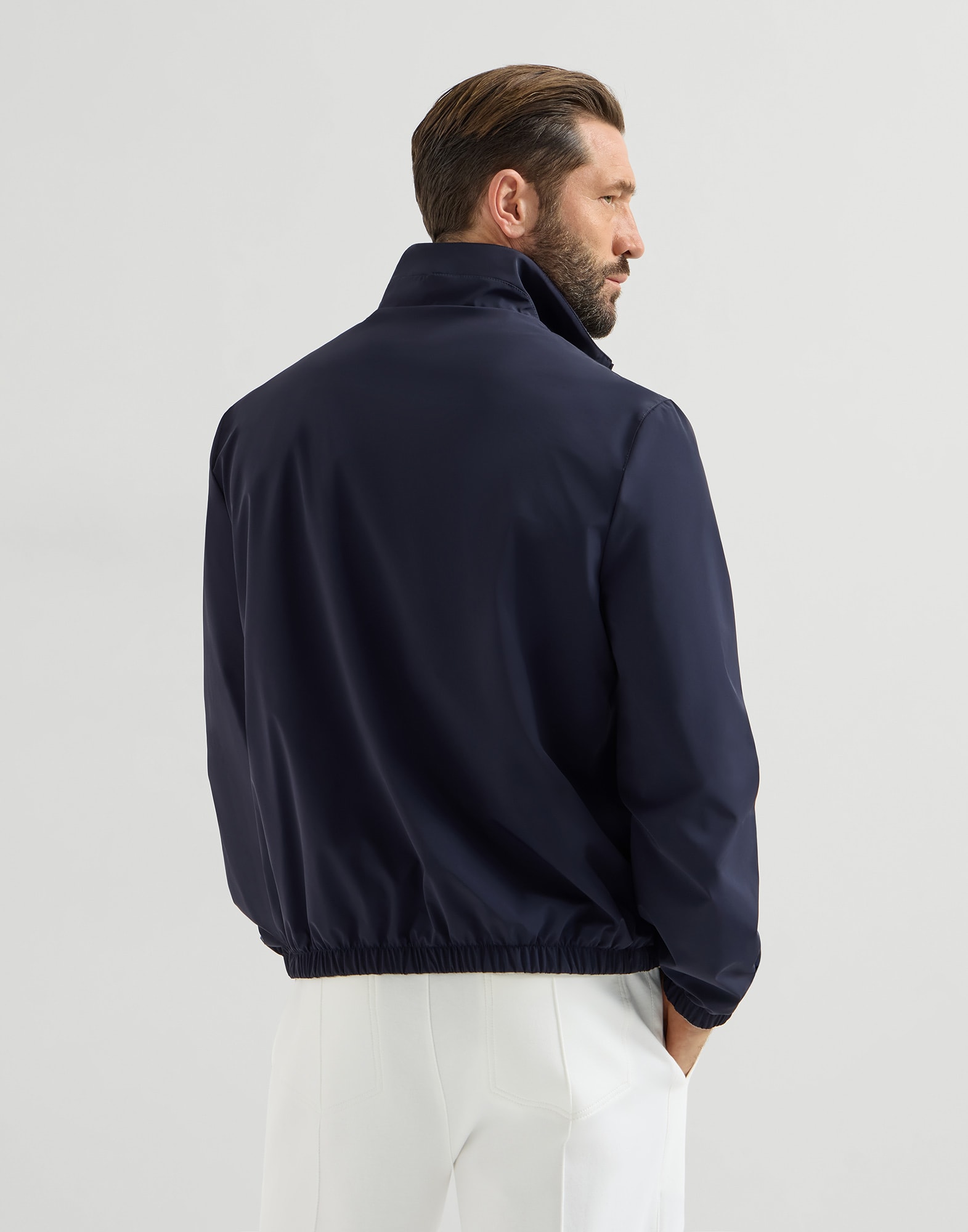 Reversible jacket for Man in Navy Blue | Brunello Cucinelli