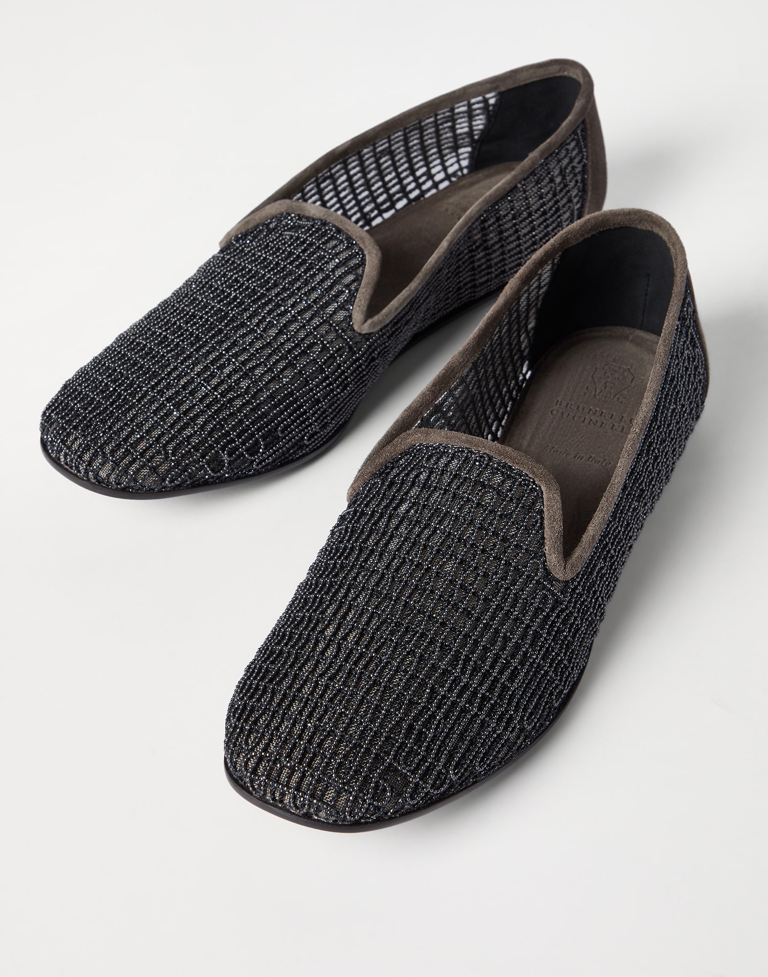 BRUNELLO CUCINELLI スエード フラットシューズ 36.5 レディース 向け ブラウン スエード フラットシューズ | Brunello