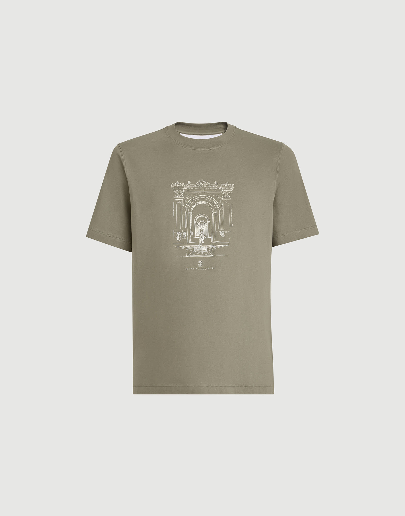 メンズ 向け ミリタリー プリント Tシャツ | Brunello Cucinelli