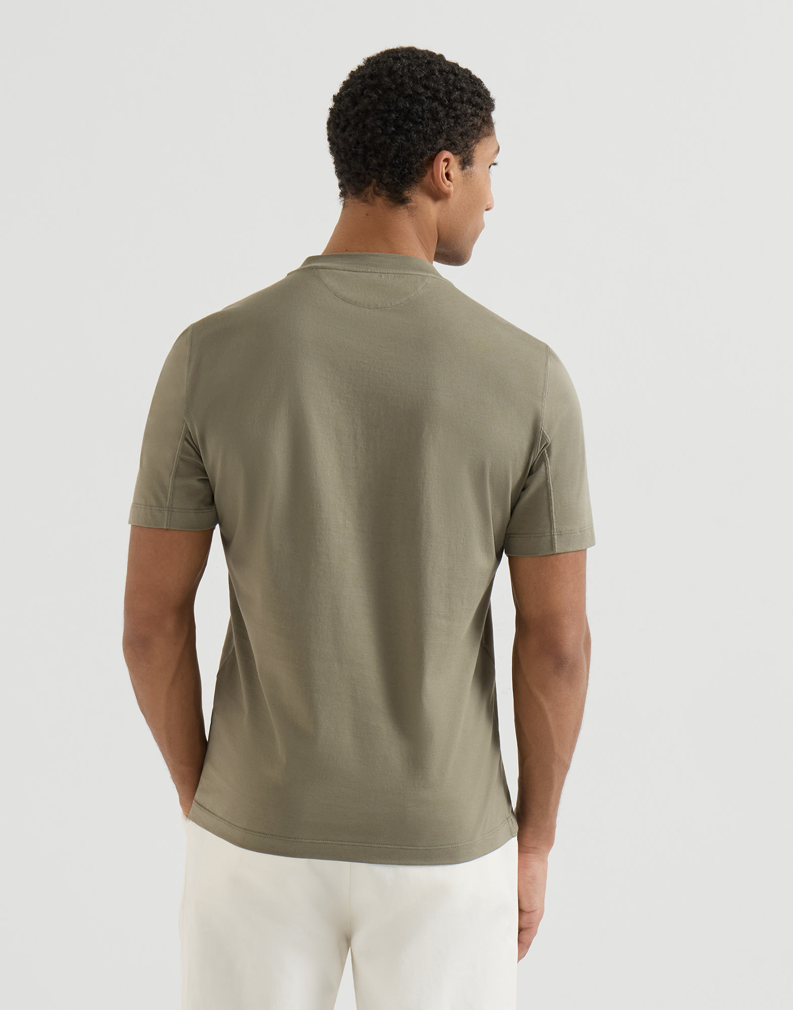 T-shirt with print for Man in White | Brunello Cucinelli