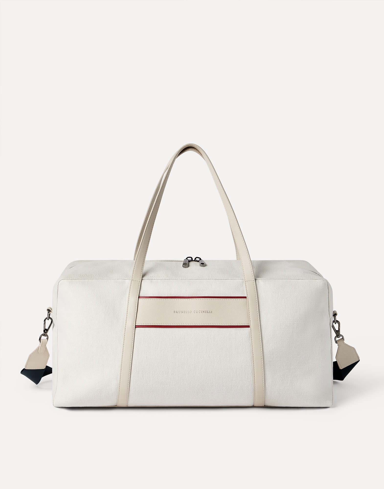 Reisetasche aus Canvas mit Logo für Damen in Silber