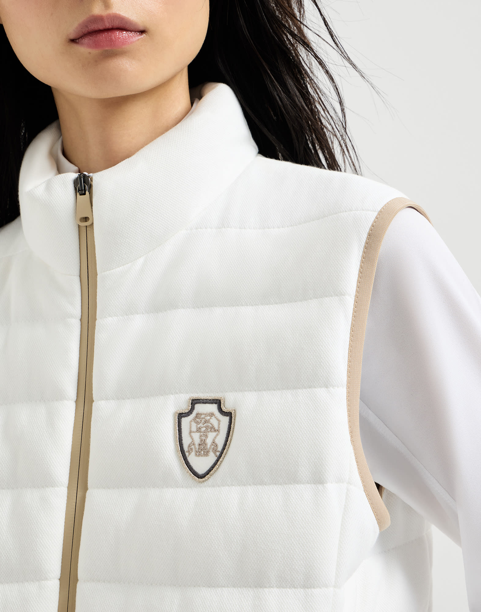 レディース 向け ホワイト ダウンベスト | Brunello Cucinelli