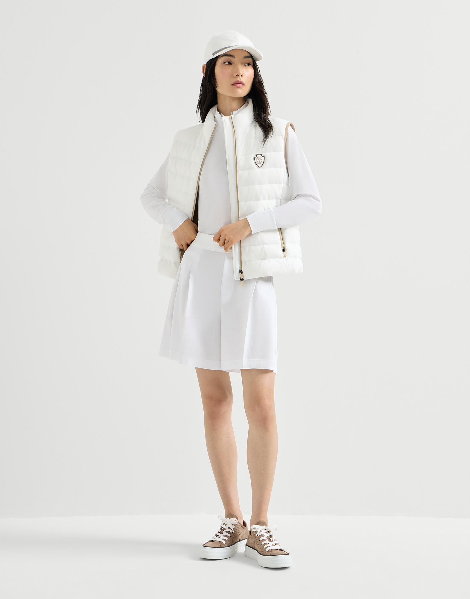 レディース 向け ホワイト ダウンベスト | Brunello Cucinelli