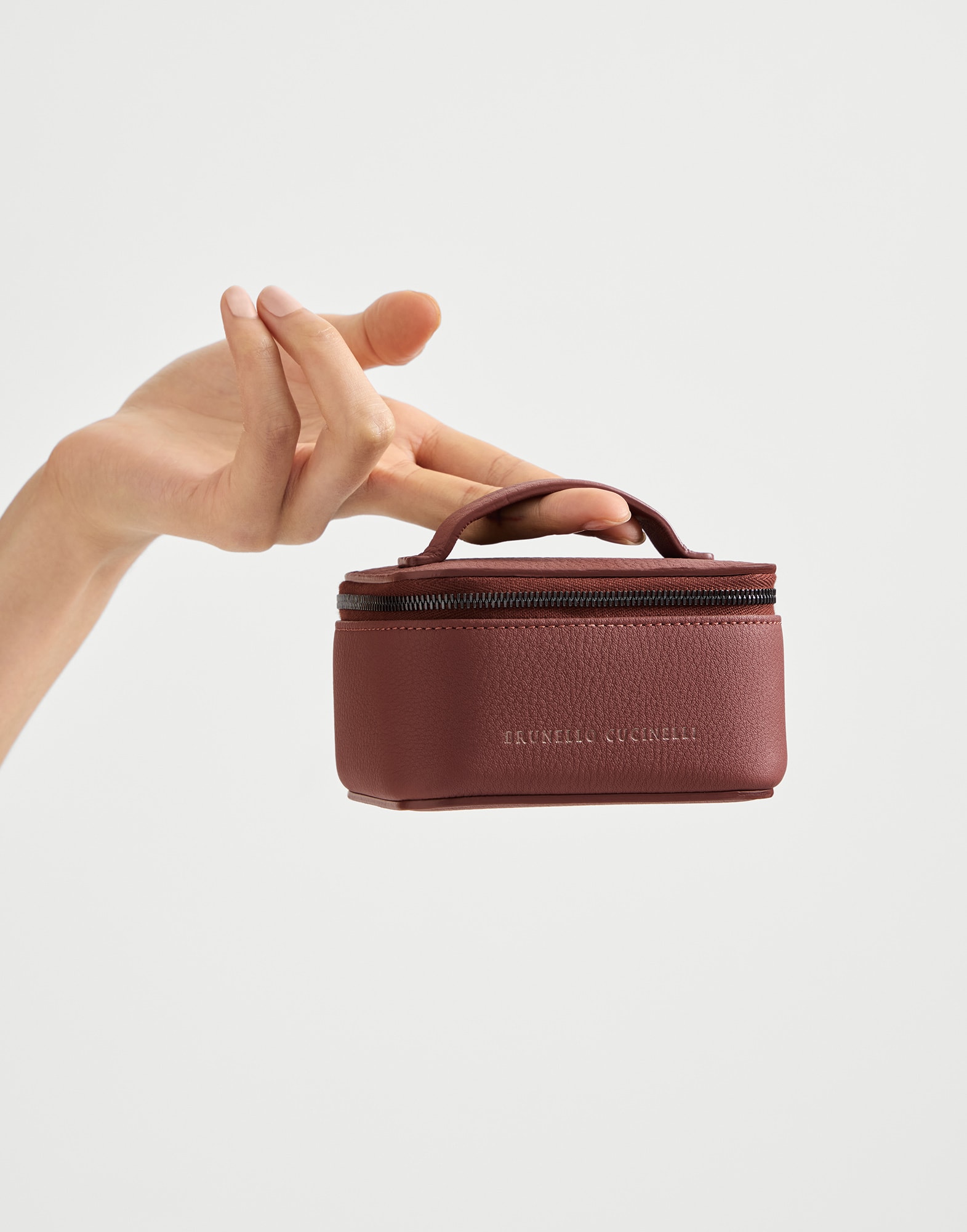 Calfskin jewelry box for Woman in Firebrick | Brunello Cucinelli