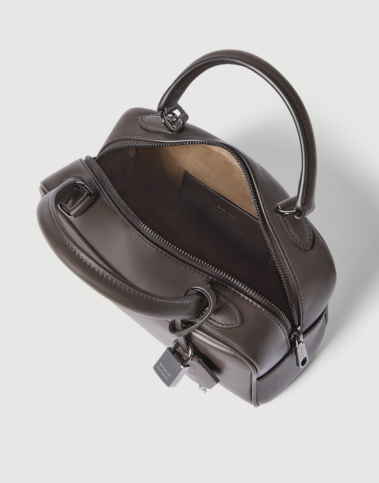 Explorer small Boston bag for Woman in Rust Brown | Brunello Cucinelli