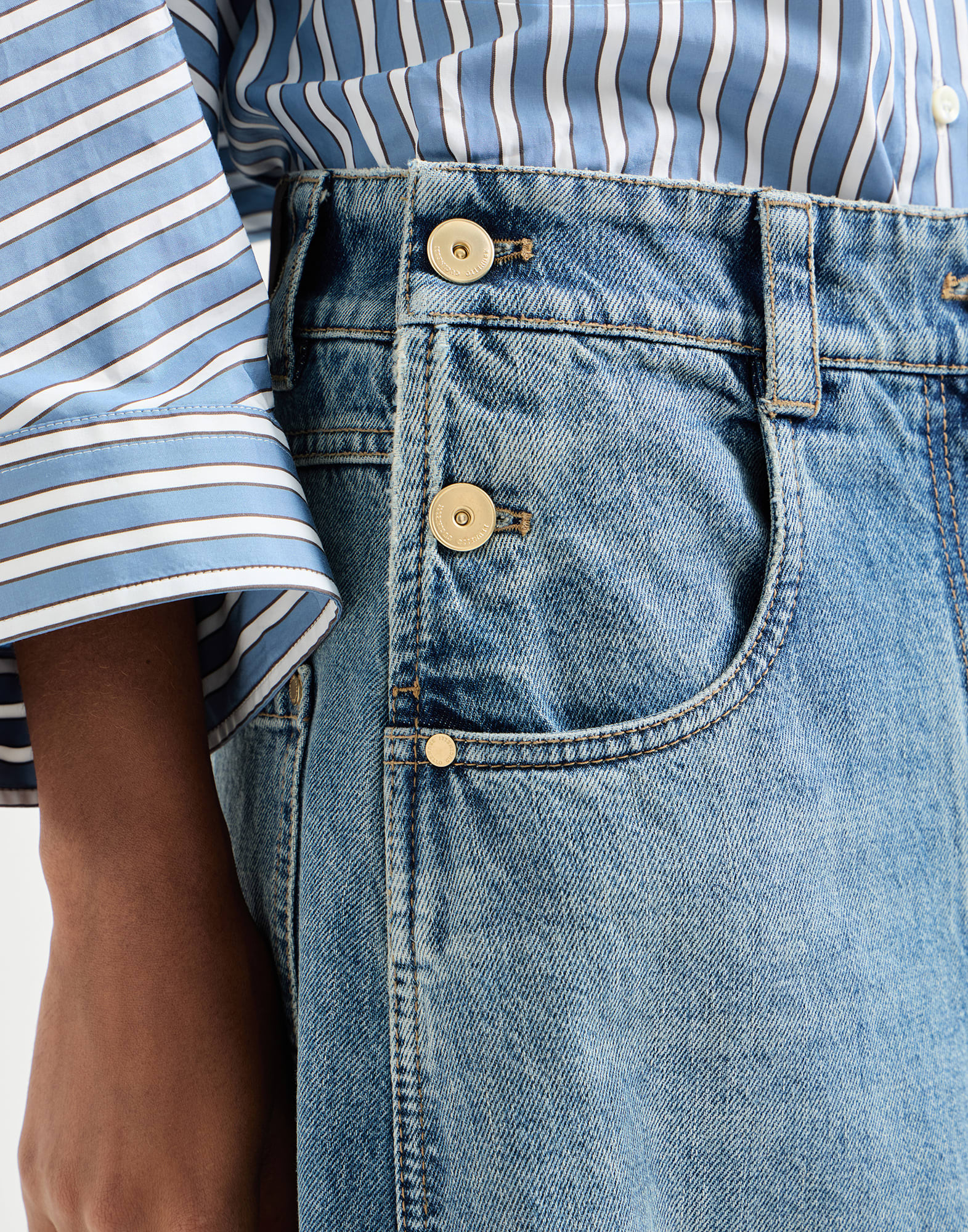 Maxi trousers for Woman in Denim | Brunello Cucinelli
