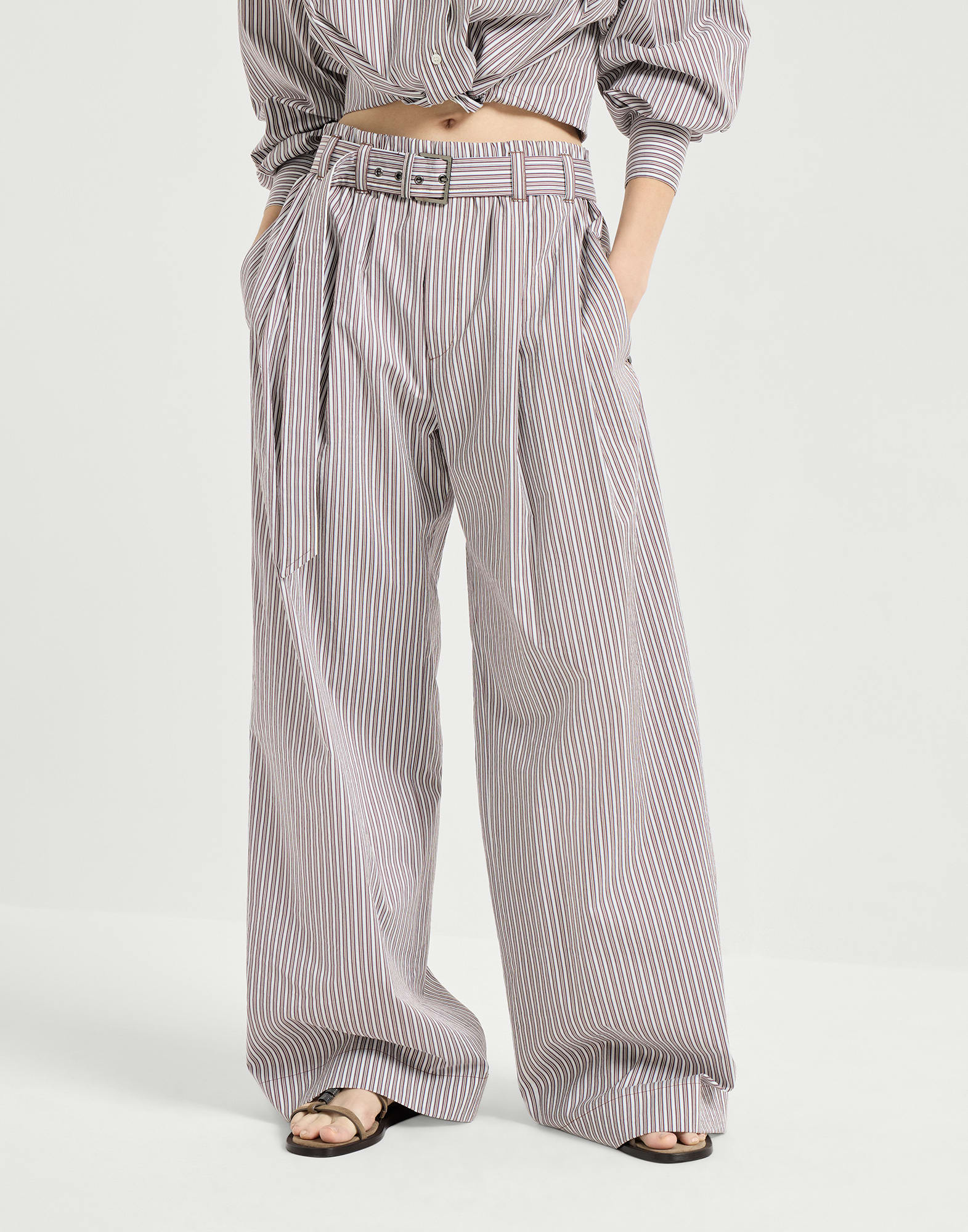 Loose Track trousers Bordeaux Woman - Brunello Cucinelli