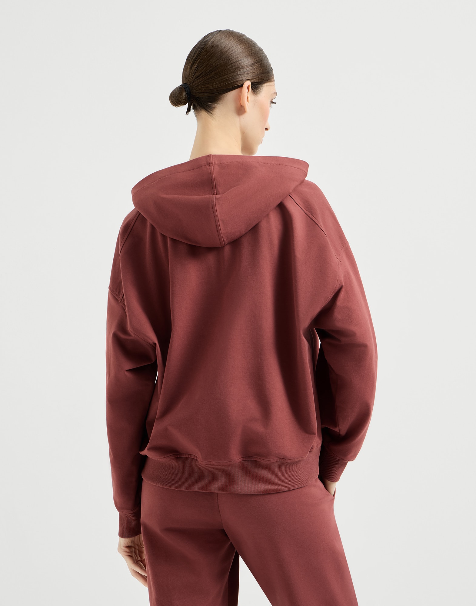 Lightweight French terry sweatshirt for Woman in Blue | Brunello