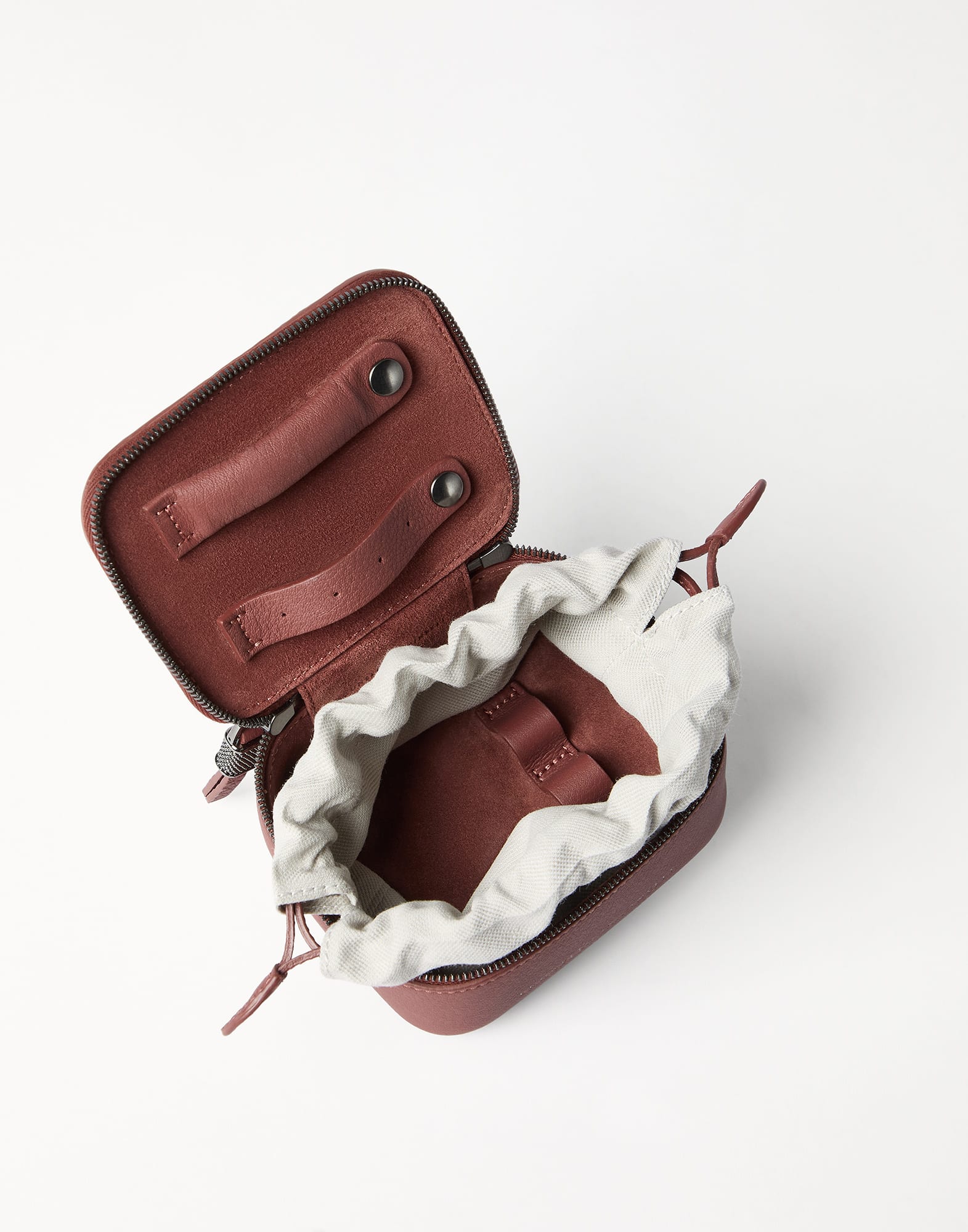 Calfskin jewelry box for Woman in Firebrick | Brunello Cucinelli